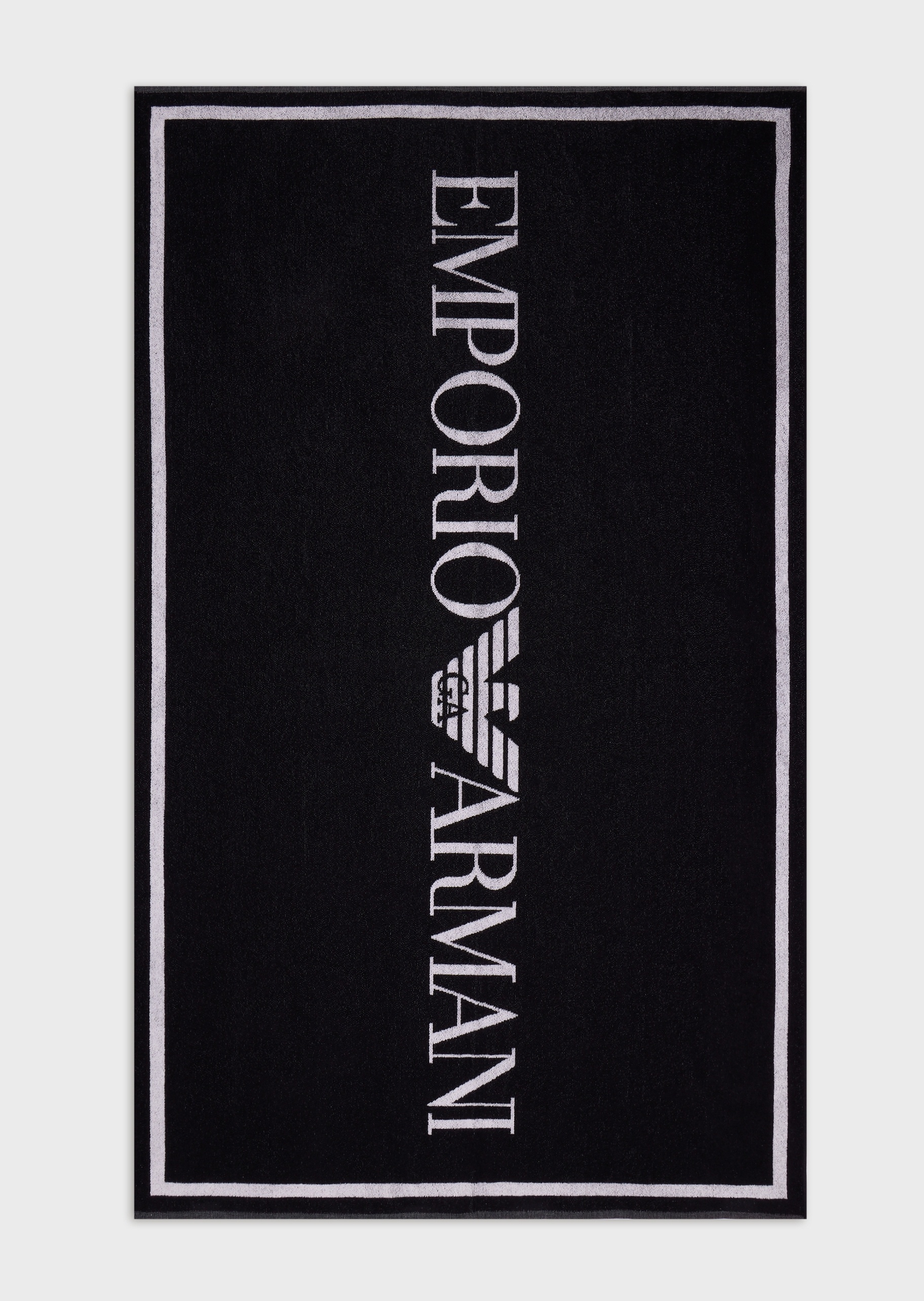 Emporio Armani 大标识棉质沙滩毛巾