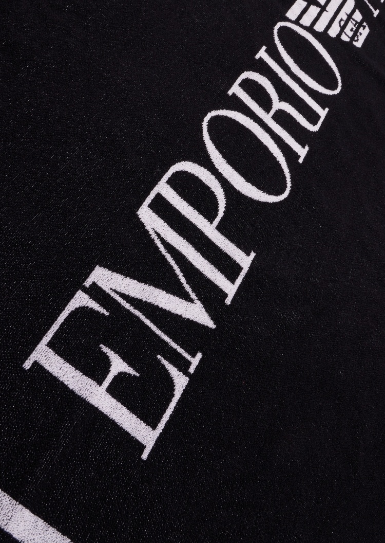 Emporio Armani 大标识棉质沙滩毛巾