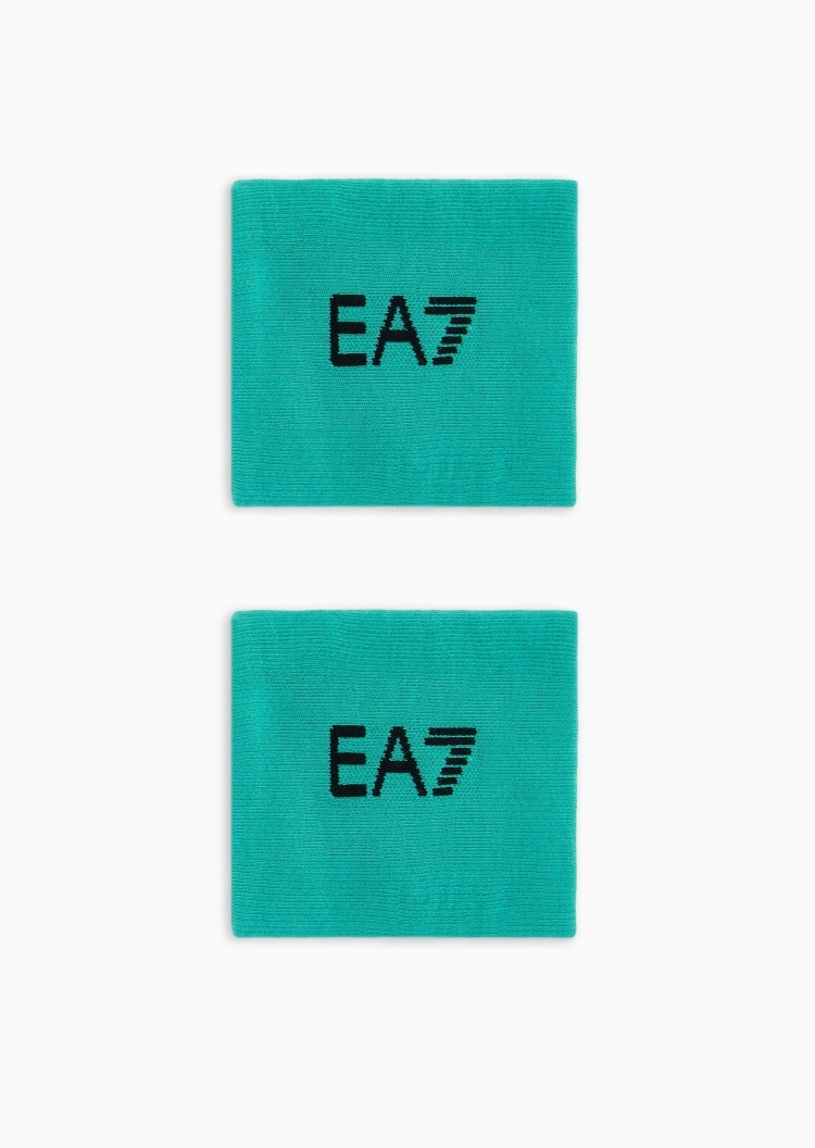 EA7 男女同款棉质弹力一副装提花网球腕带