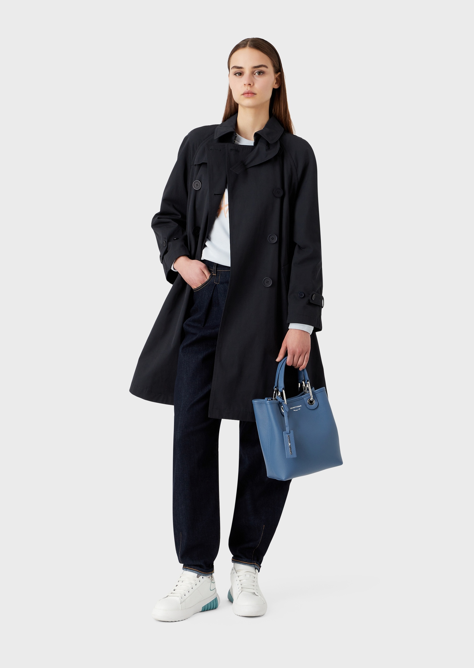 Emporio Armani 直立式购物托特包