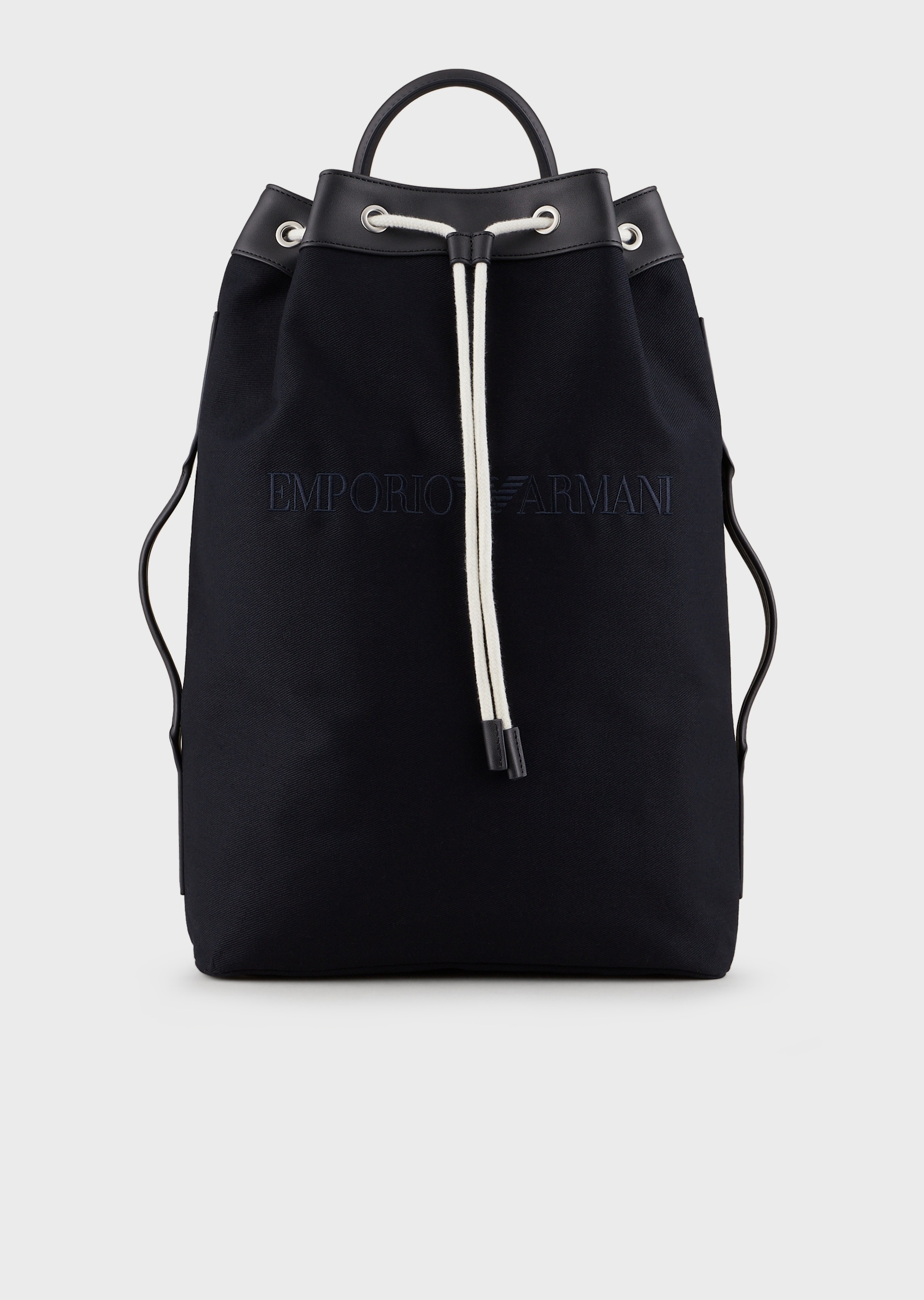 Emporio Armani 标识刺绣抽绳旅行袋
