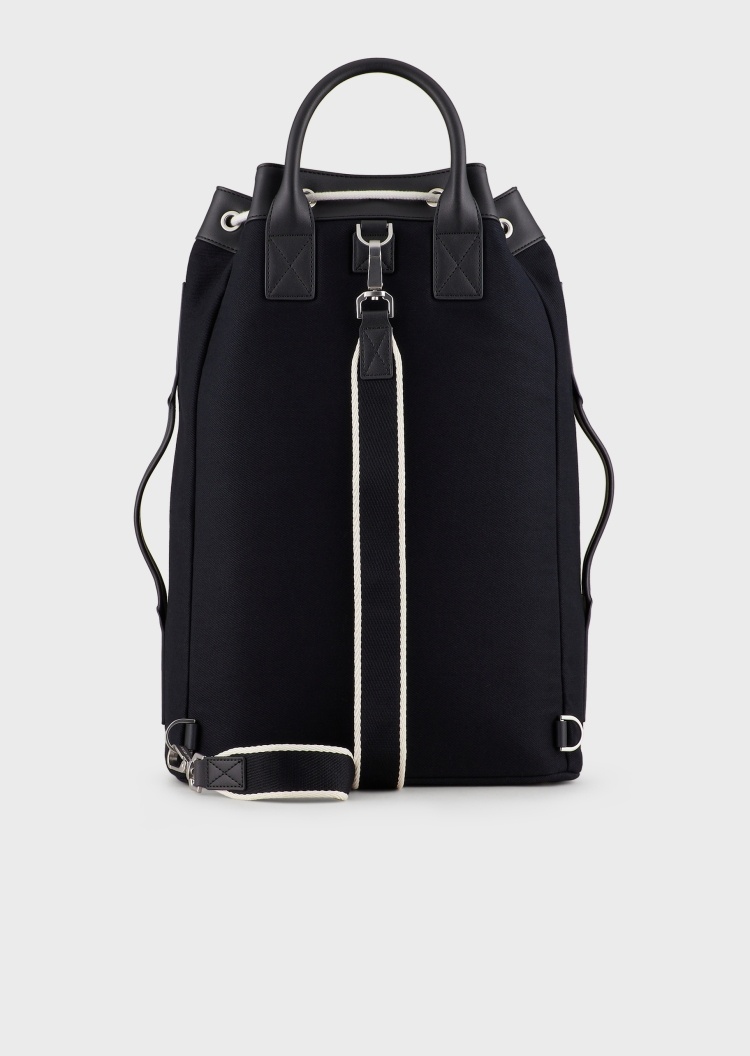 Emporio Armani 标识刺绣抽绳旅行袋
