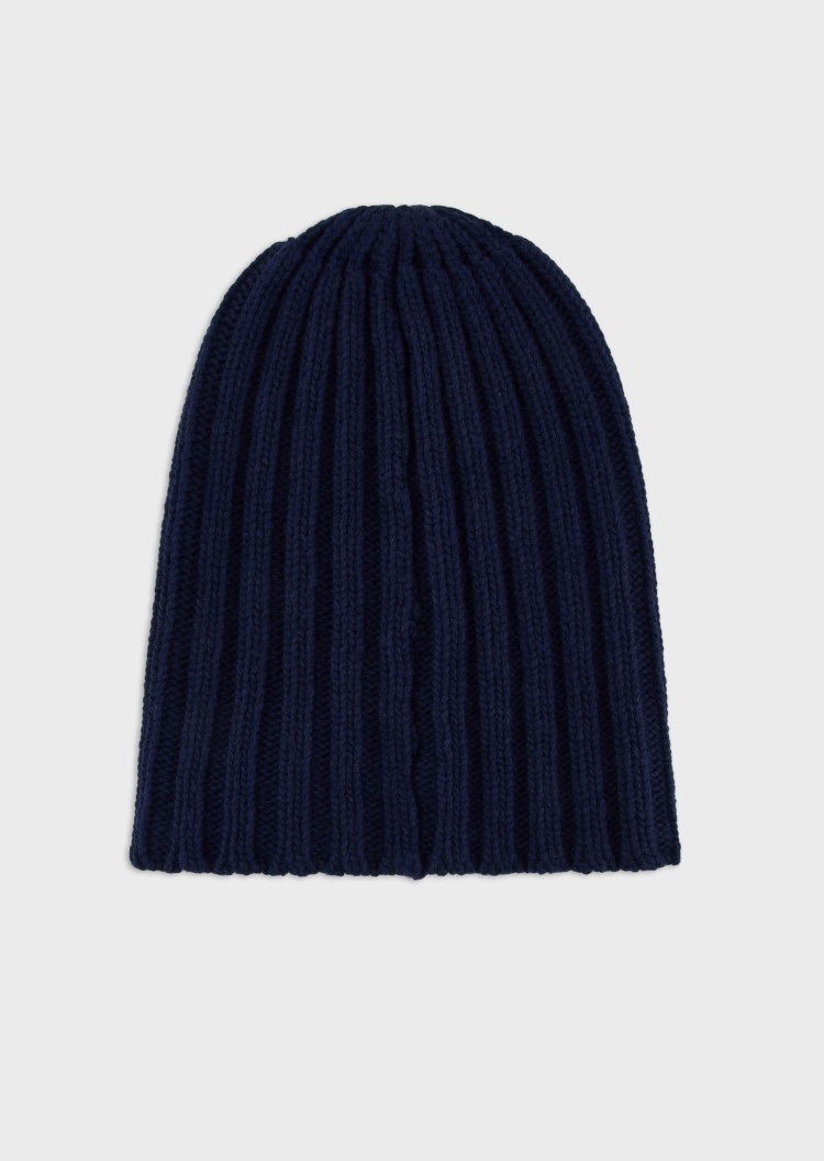 Emporio Armani 可持续系列女士休闲保暖绵羊毛针织帽