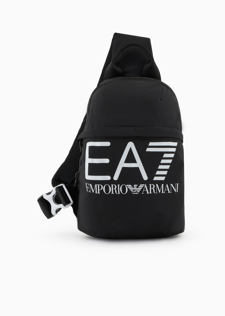 EA7 男女同款环绕拉链调节插扣肩带运动斜挎腰包