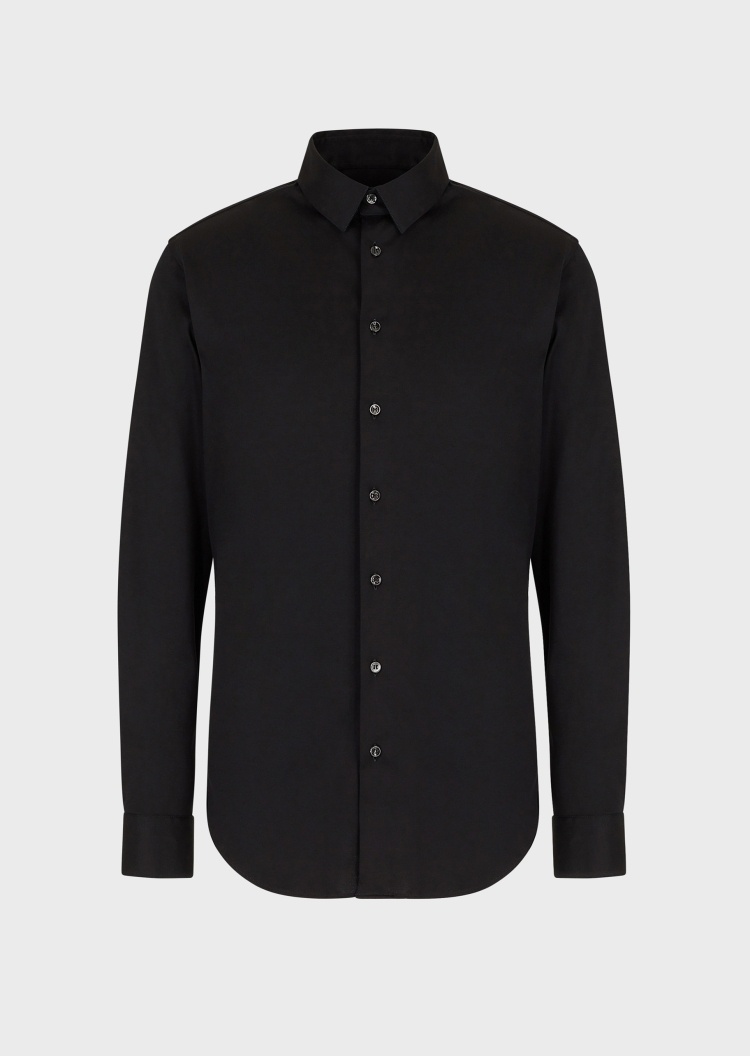 Giorgio Armani 纯色修身版长袖衬衫