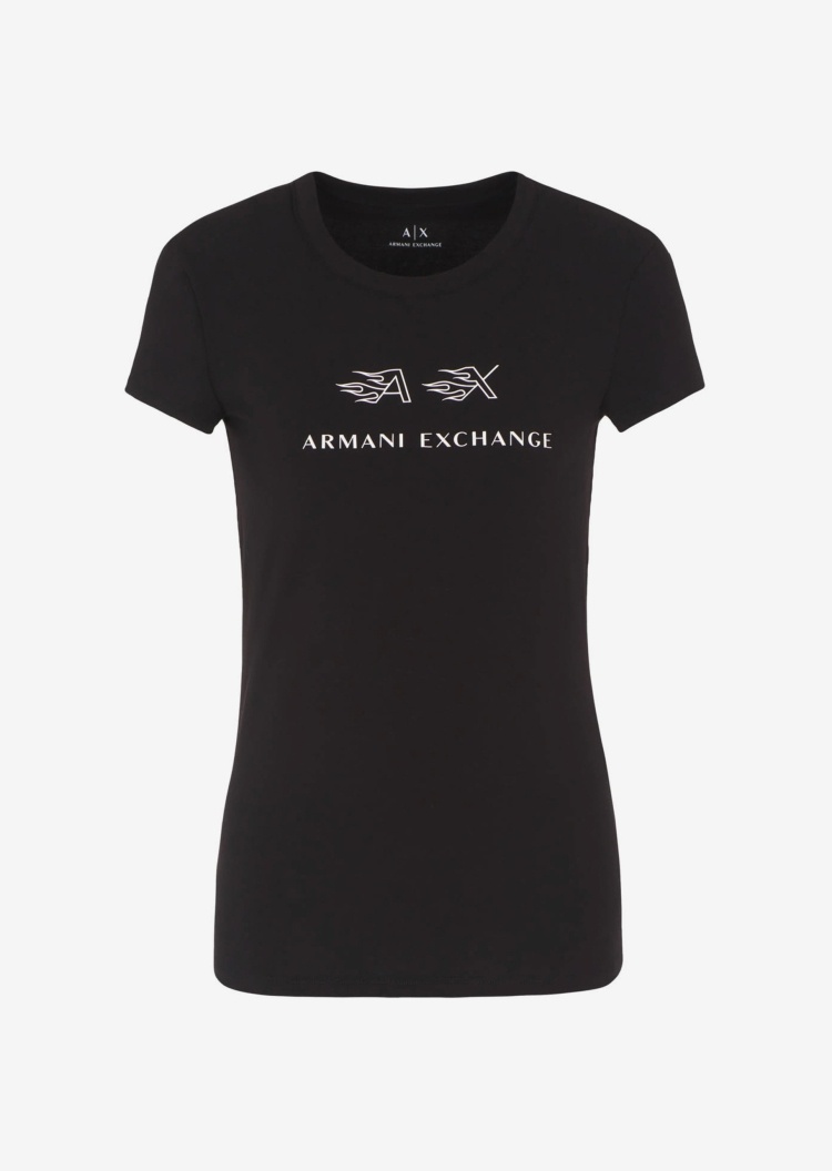 ARMANI EXCHANGE 女士圆领修身棉质短袖T恤