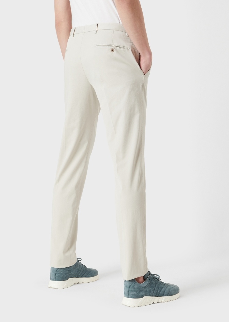 Giorgio Armani 纯色简约直筒休闲裤