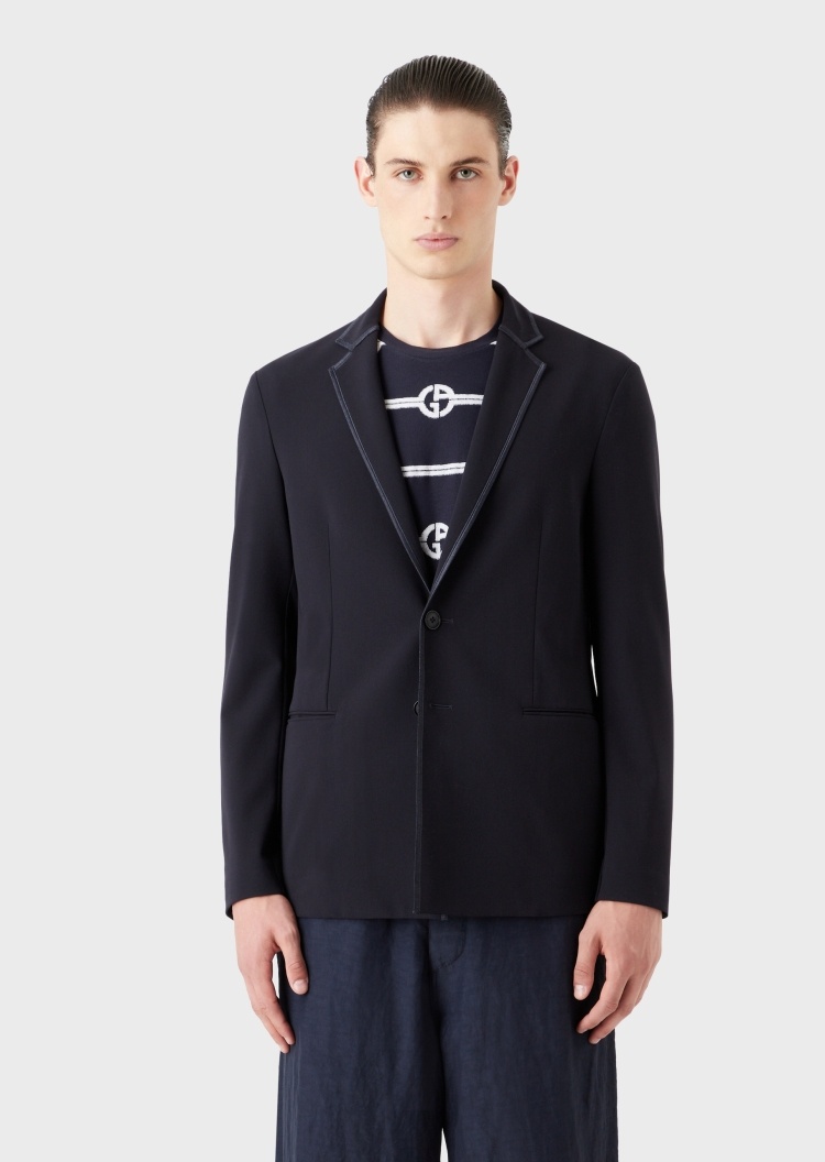 Giorgio Armani 盖缝单排双扣西装外套