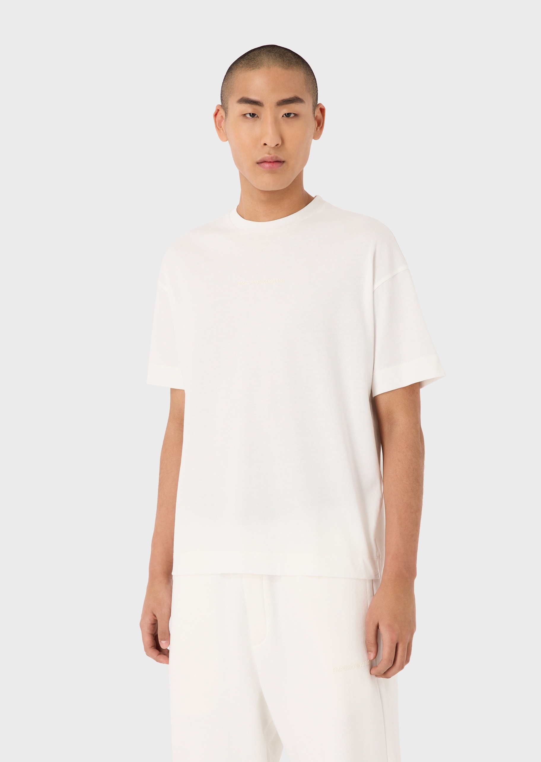 Emporio Armani 橡胶标识简约T恤