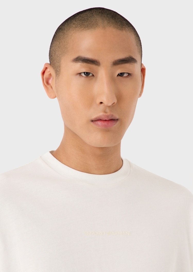 Emporio Armani 橡胶标识简约T恤