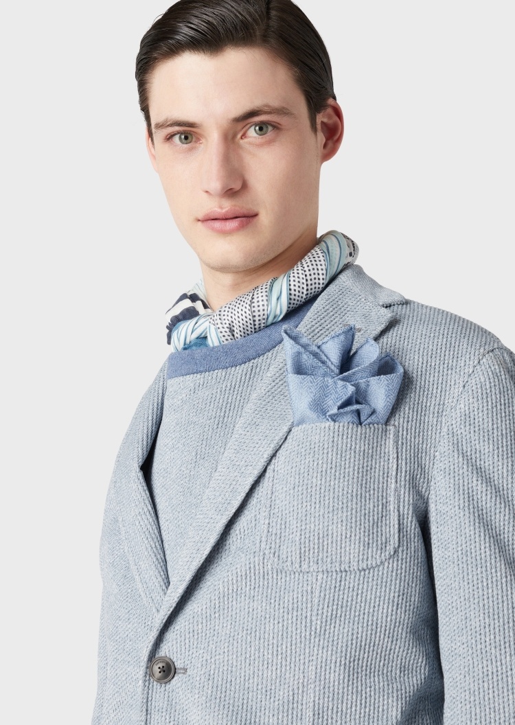 Emporio Armani 天鹅绒压花西装外套