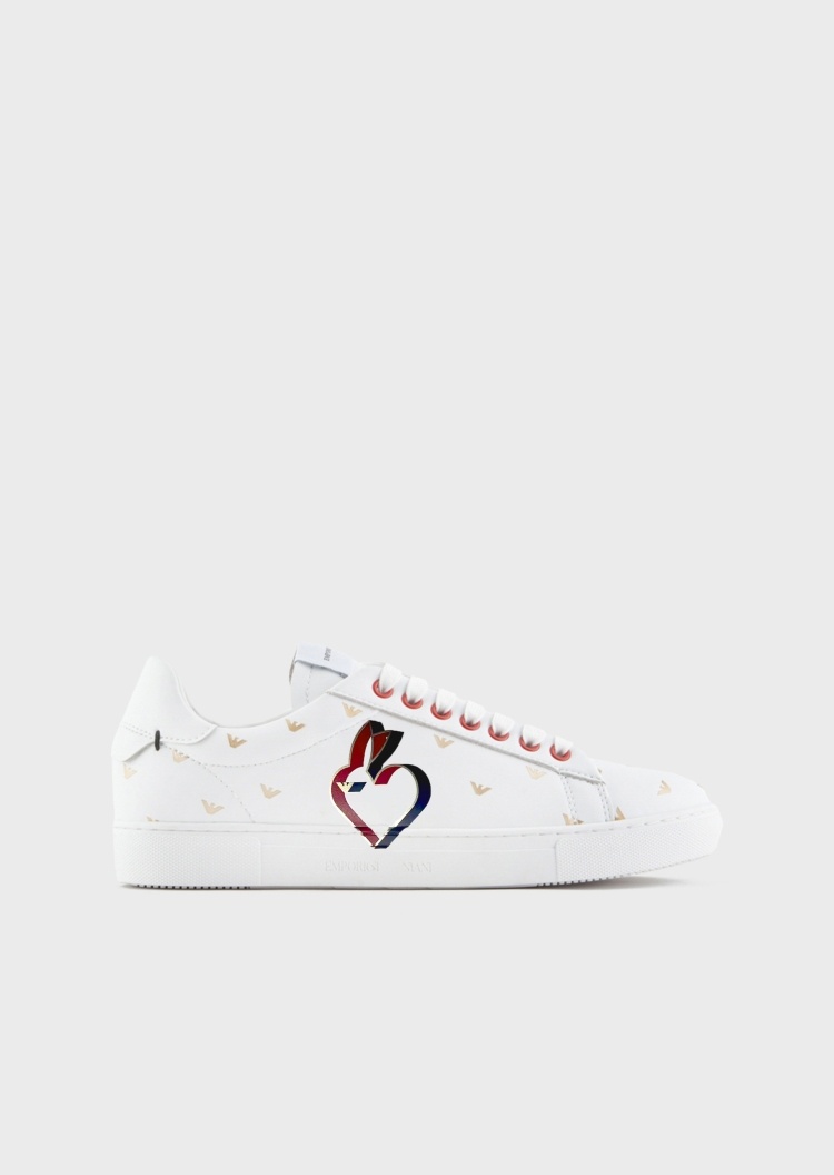 Emporio Armani 渐变玉兔印花休闲鞋