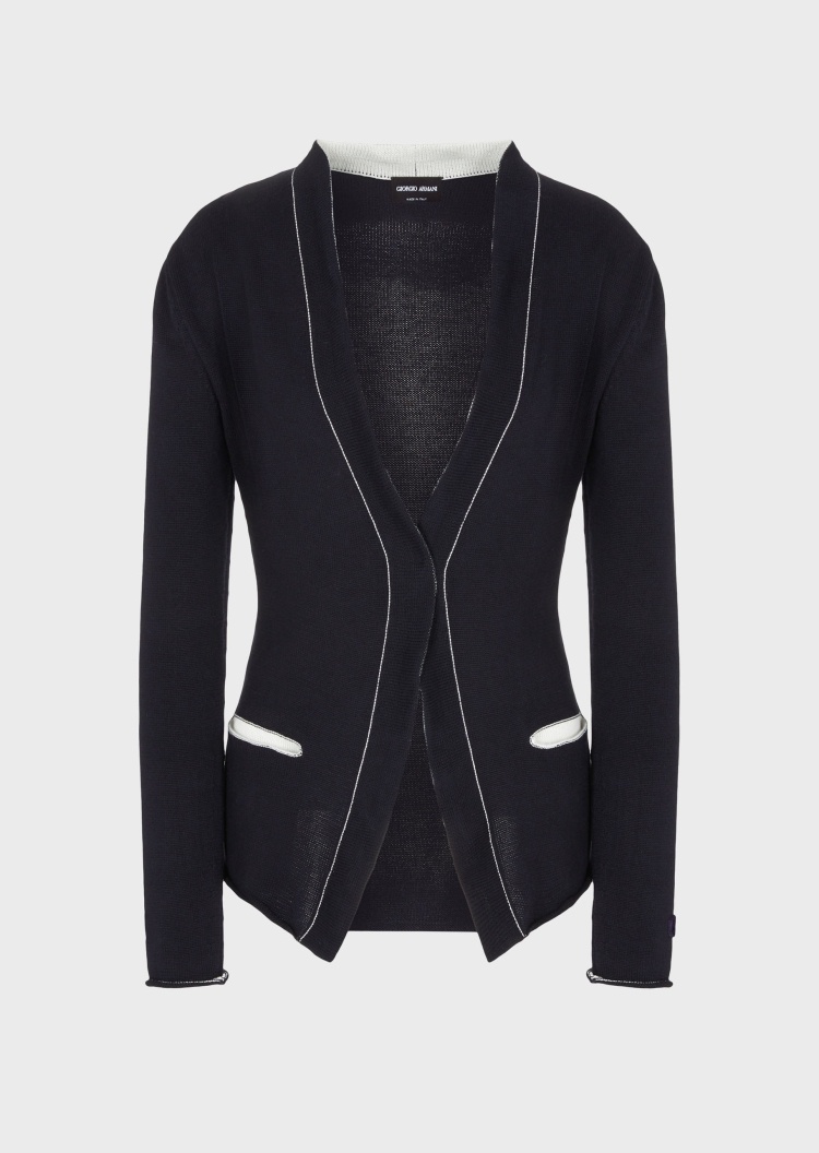 Giorgio Armani 隐形钩扣针织开衫