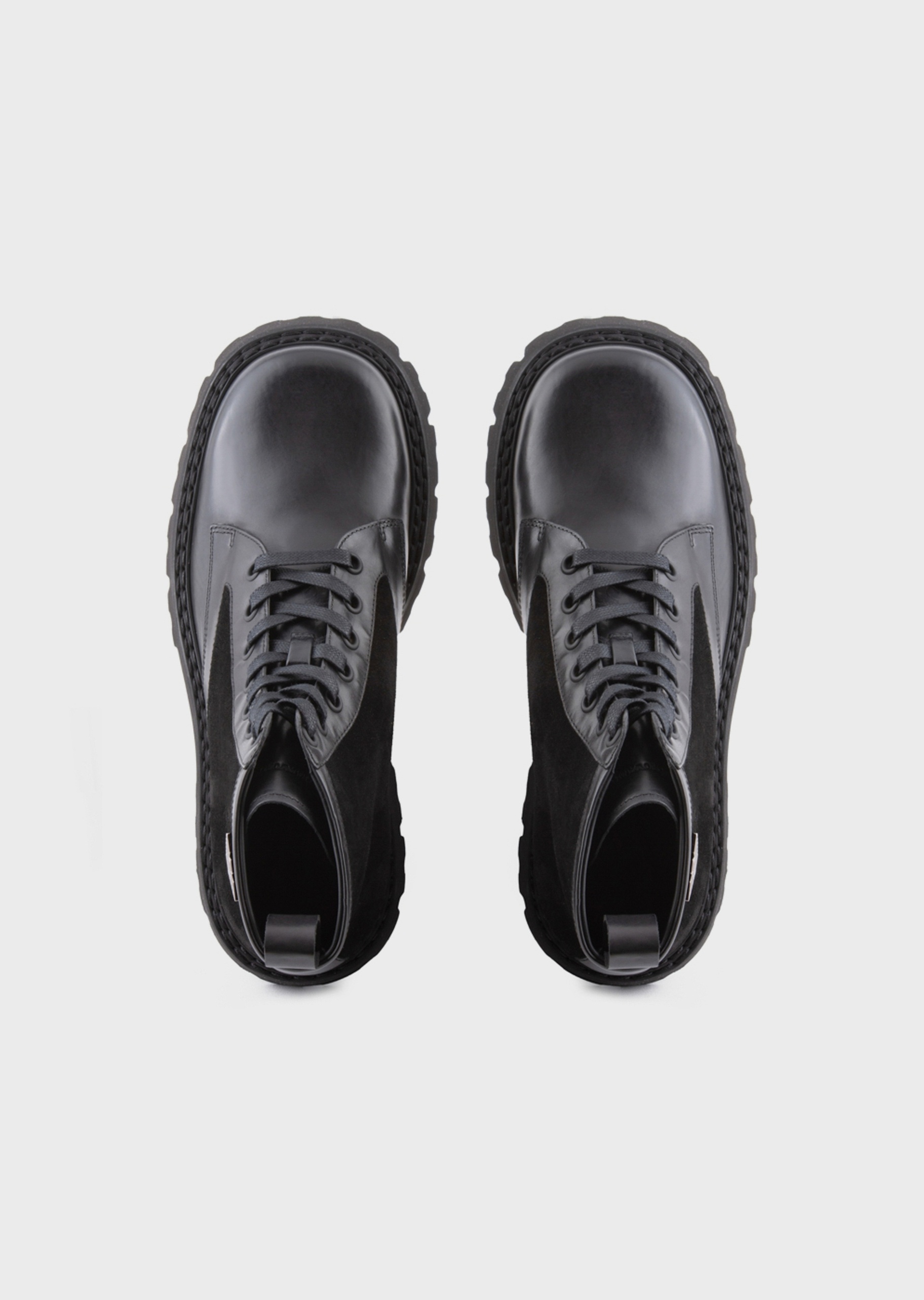 Emporio Armani 底绒面革系带短靴