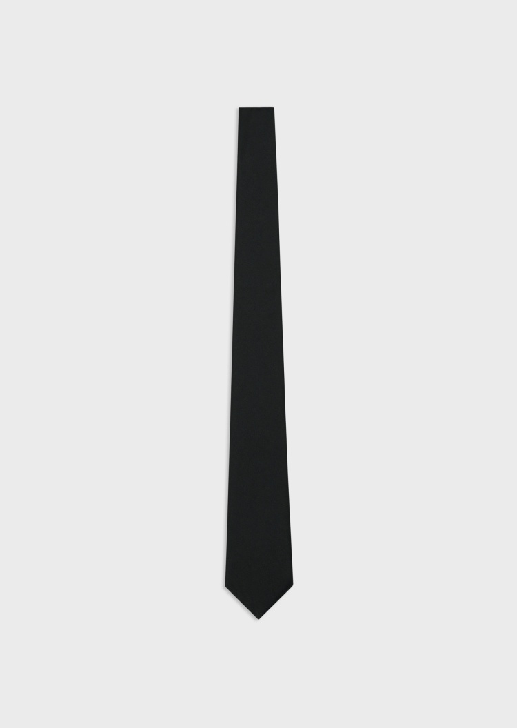 Emporio Armani 男士优雅纯色桑蚕丝领带
