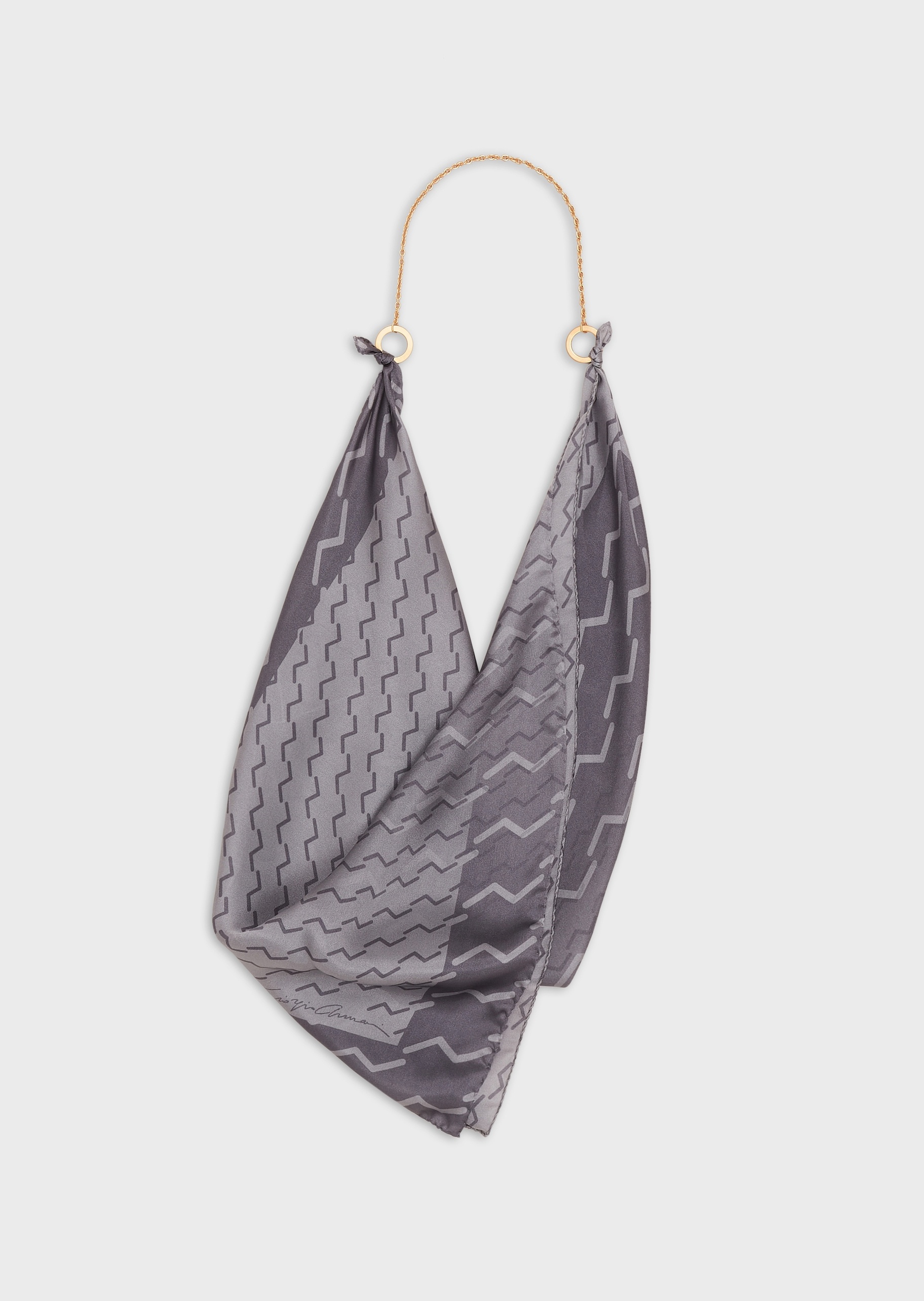Giorgio Armani 几何风双色印花丝巾