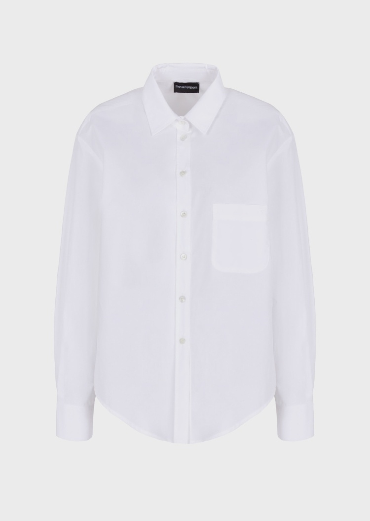 Emporio Armani 嵌片贴袋棉质廓型衬衫