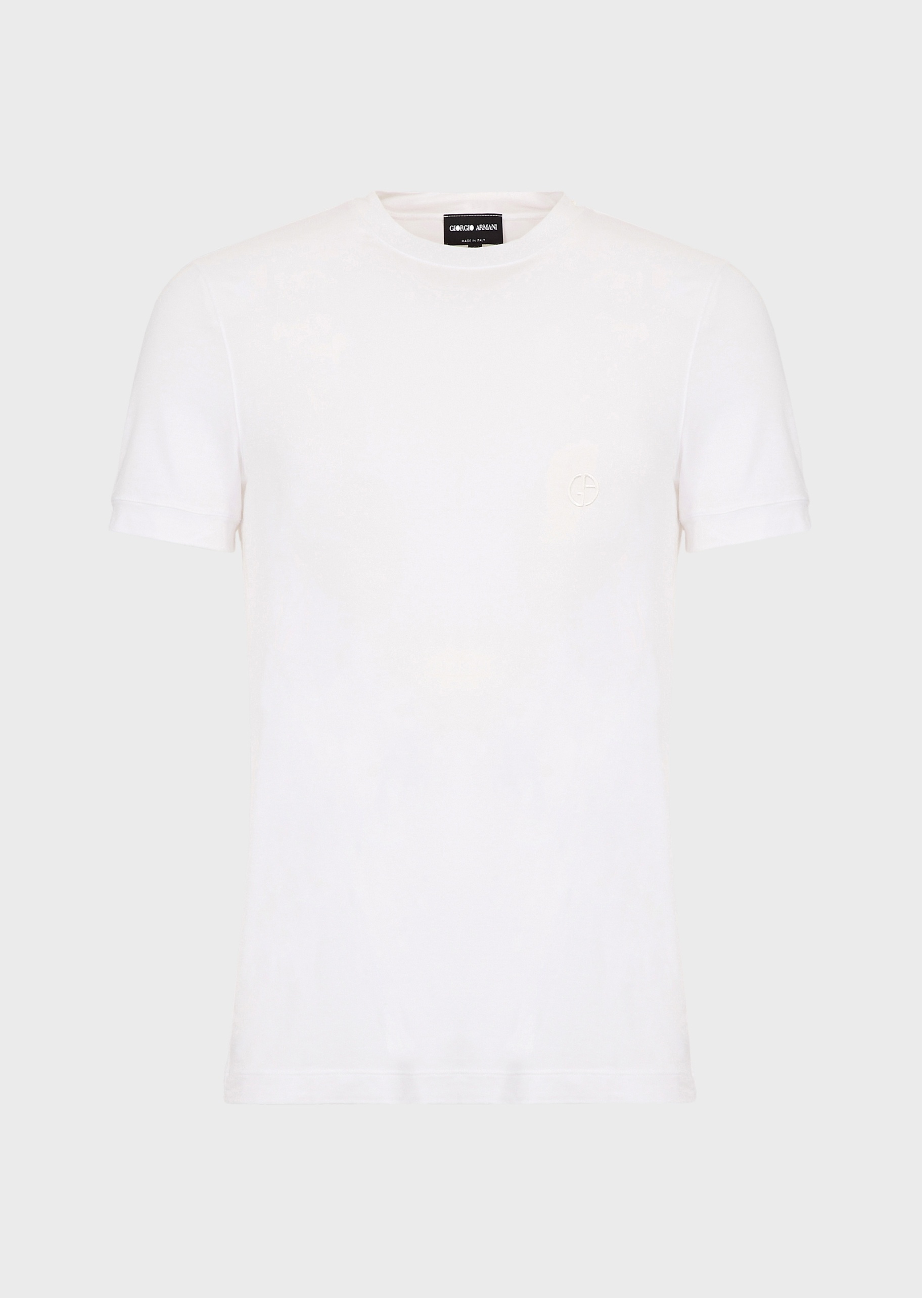 Giorgio Armani 男士弹力合身短袖圆领休闲纯色T恤