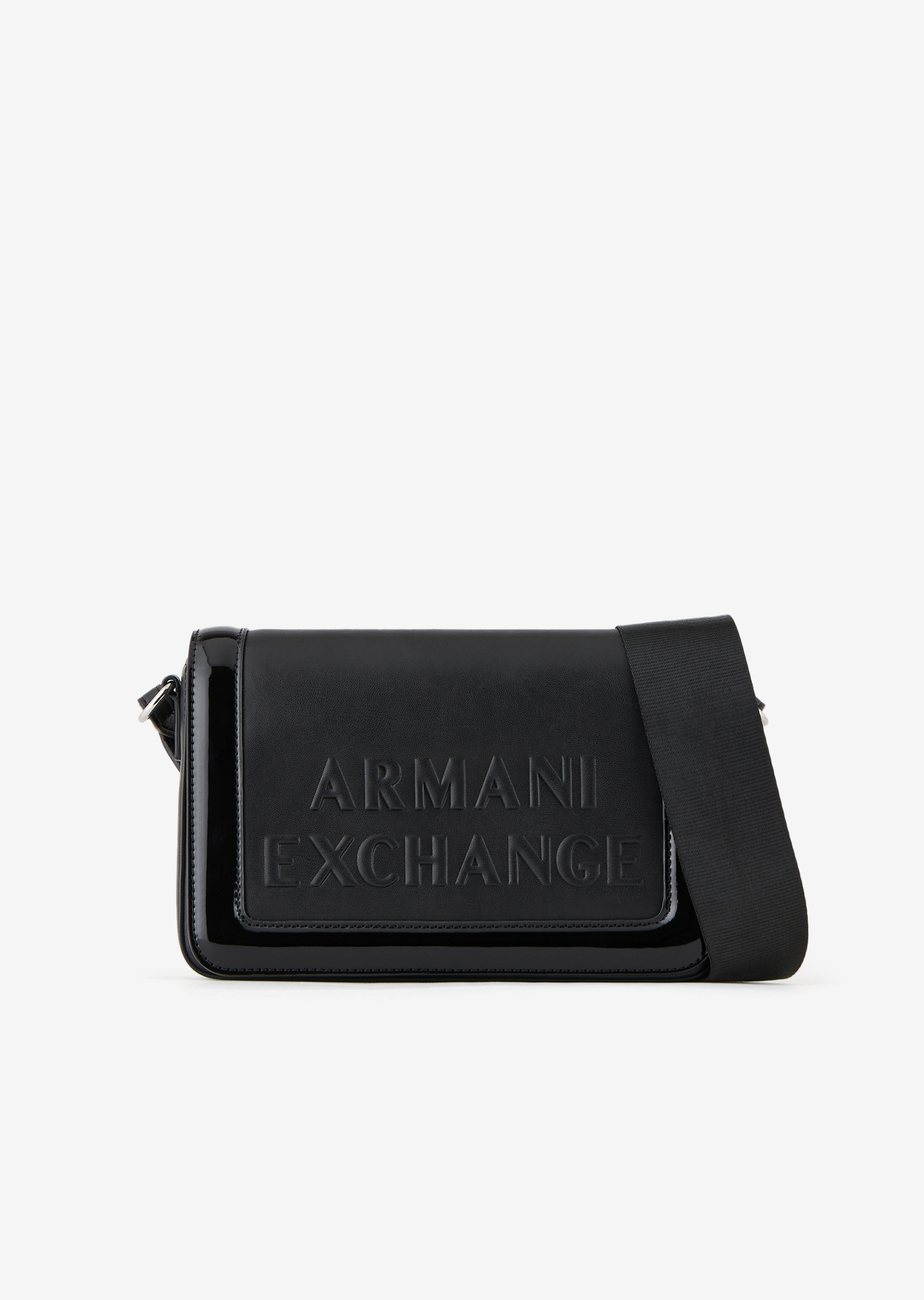 ARMANI EXCHANGE 女士压花翻盖式磁扣邮差包