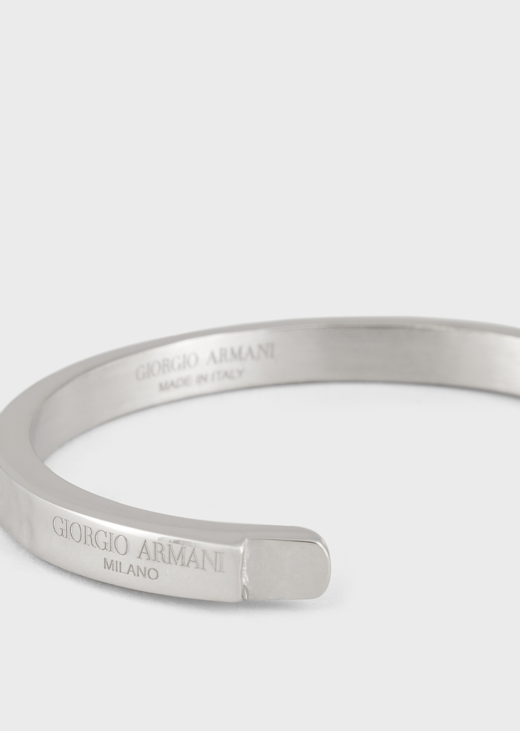 Giorgio Armani 镌刻锤纹银质戒指
