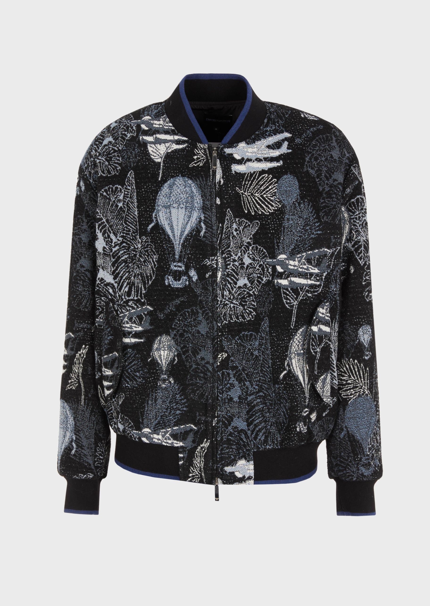 Emporio Armani 度假风提花棒球领夹克