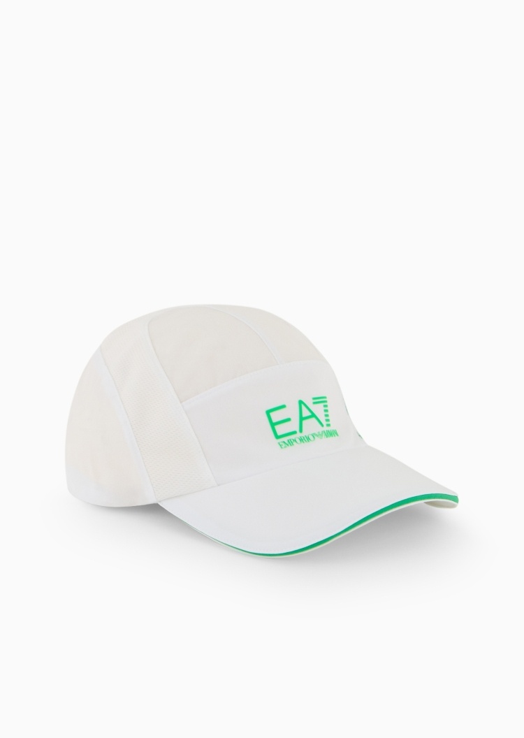 EA7 男女同款魔术贴圆顶弯檐网布情侣运动棒球帽