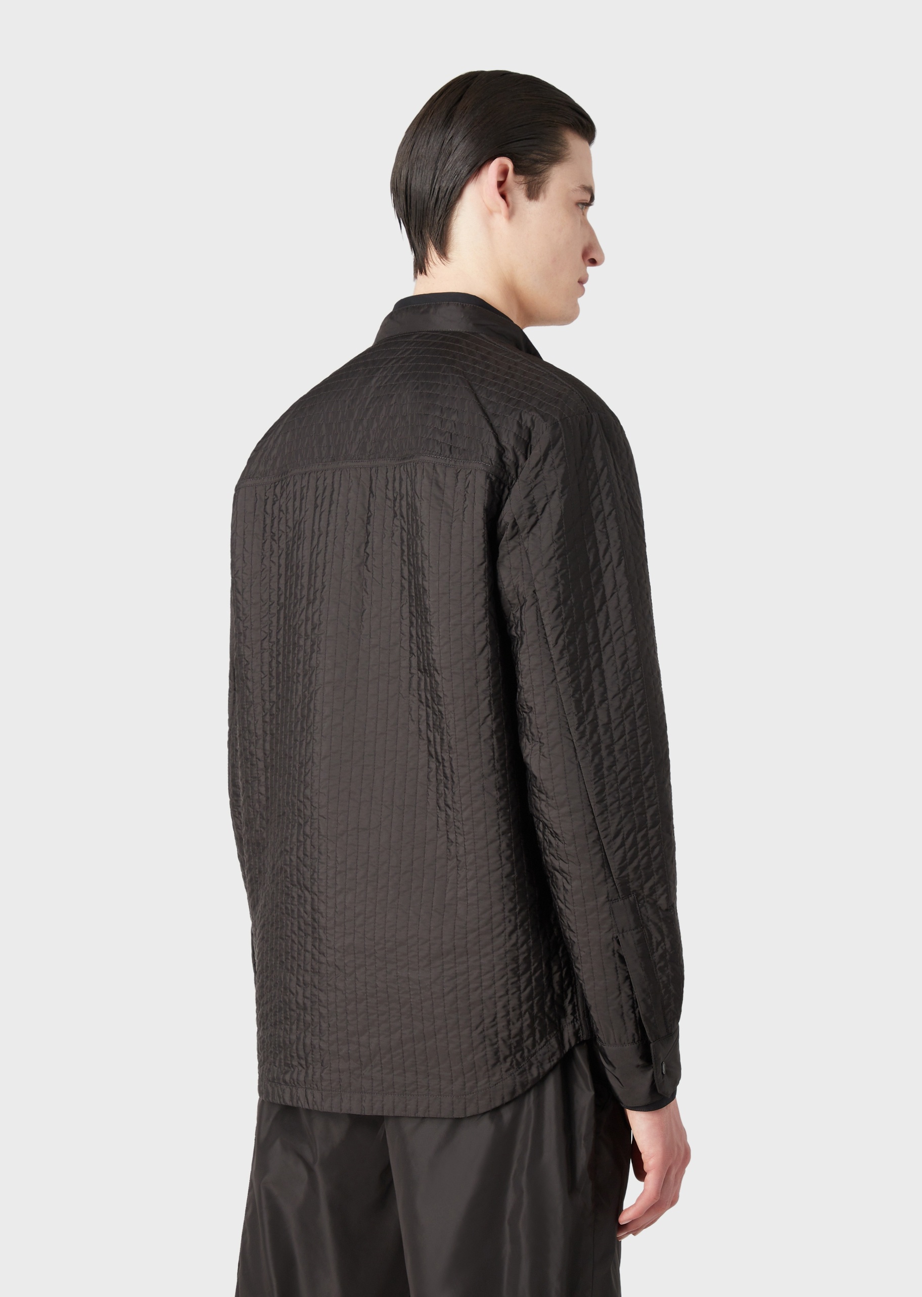 Emporio Armani 工装风绗缝衬衫棉服