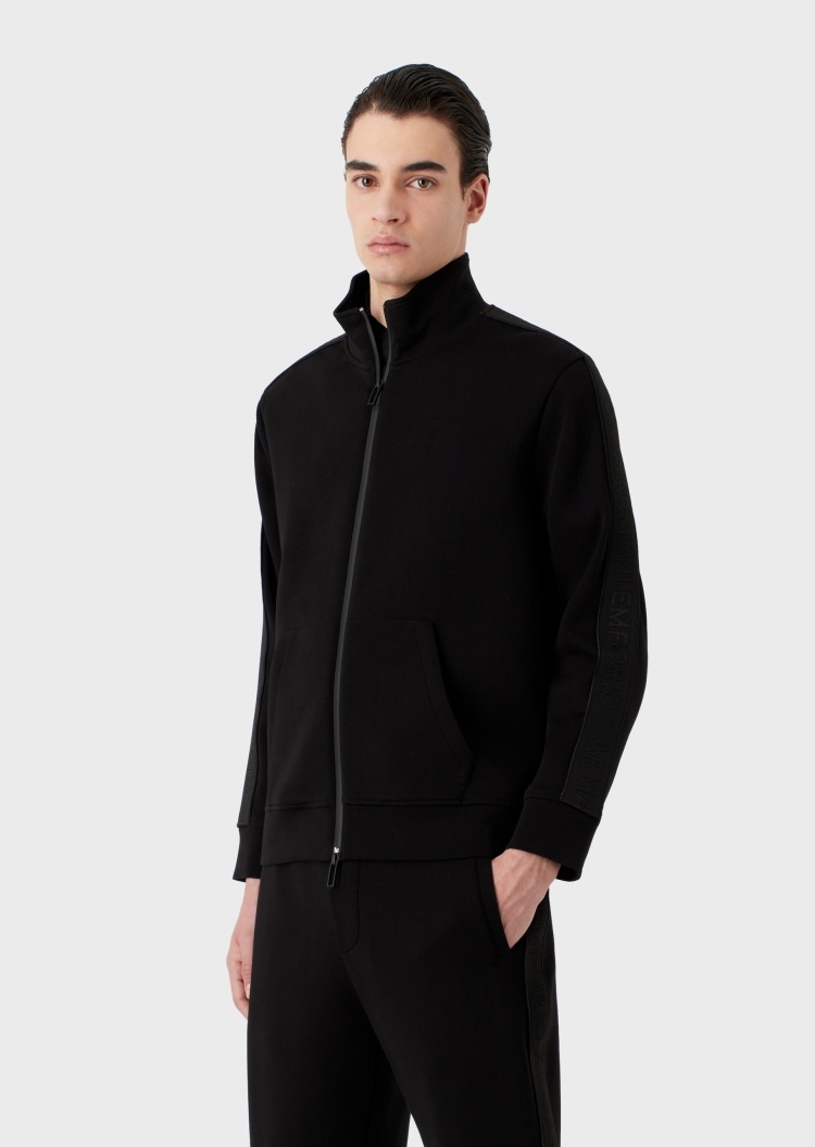Emporio Armani 拉链开襟卫衣