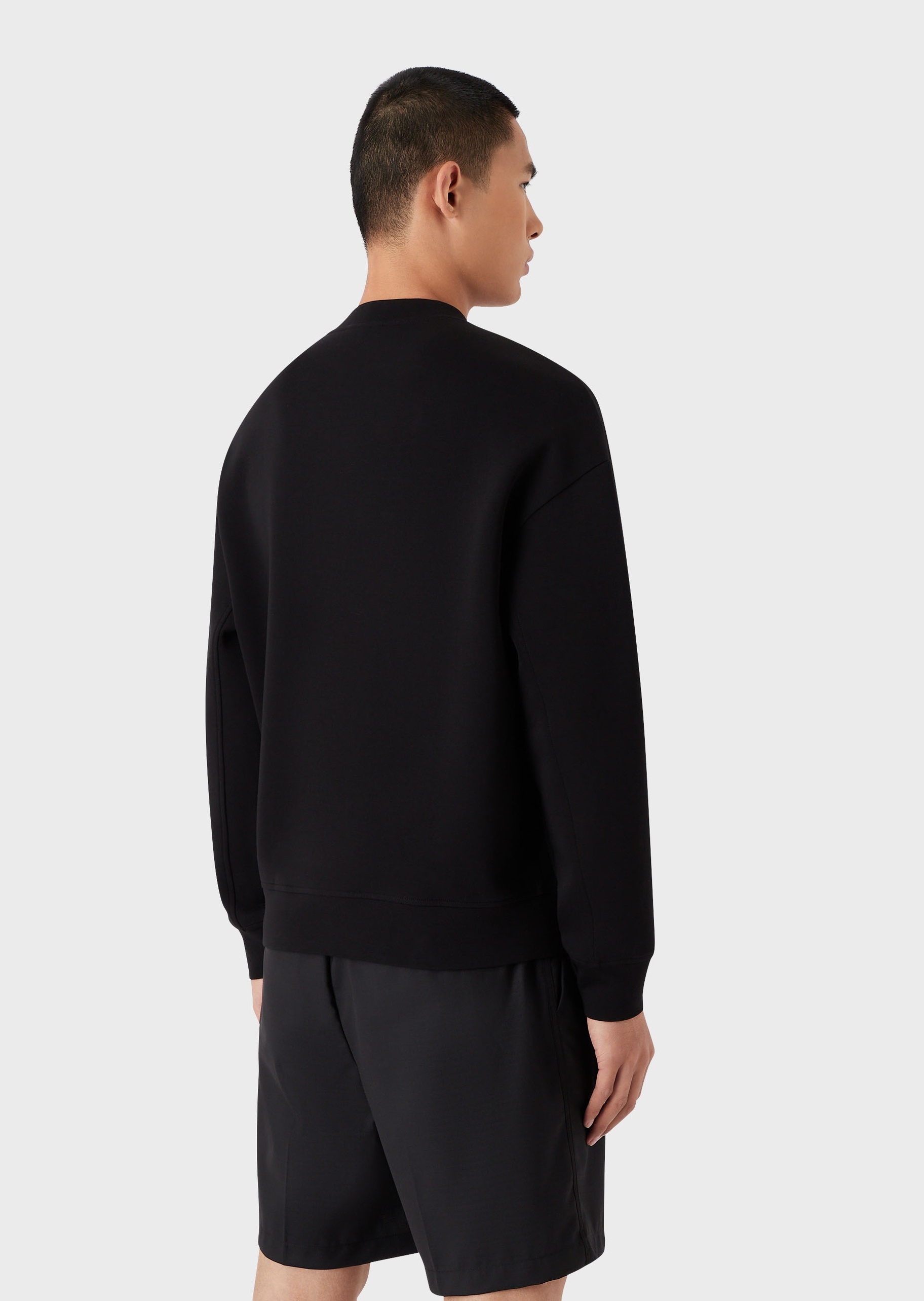 Emporio Armani 双色大花卉刺绣卫衣