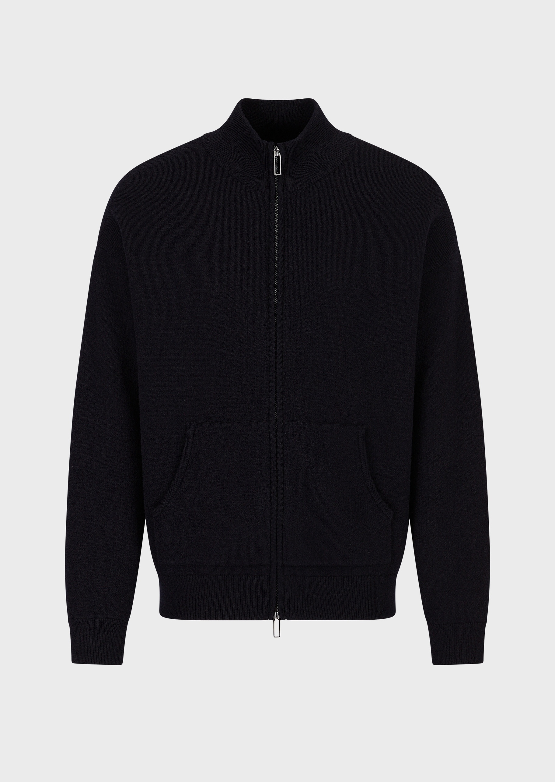 Emporio Armani 立领开襟落肩毛衣开衫