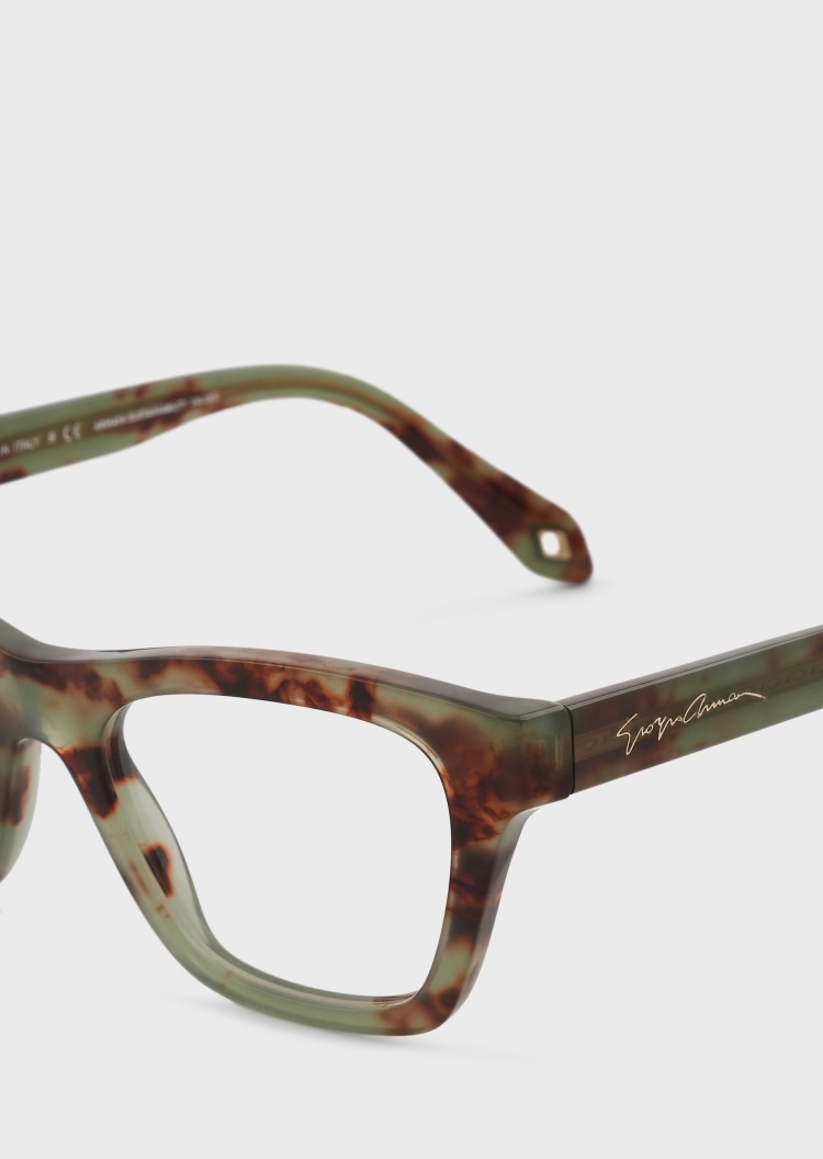 Giorgio Armani 复古斑纹猫眼形光学镜