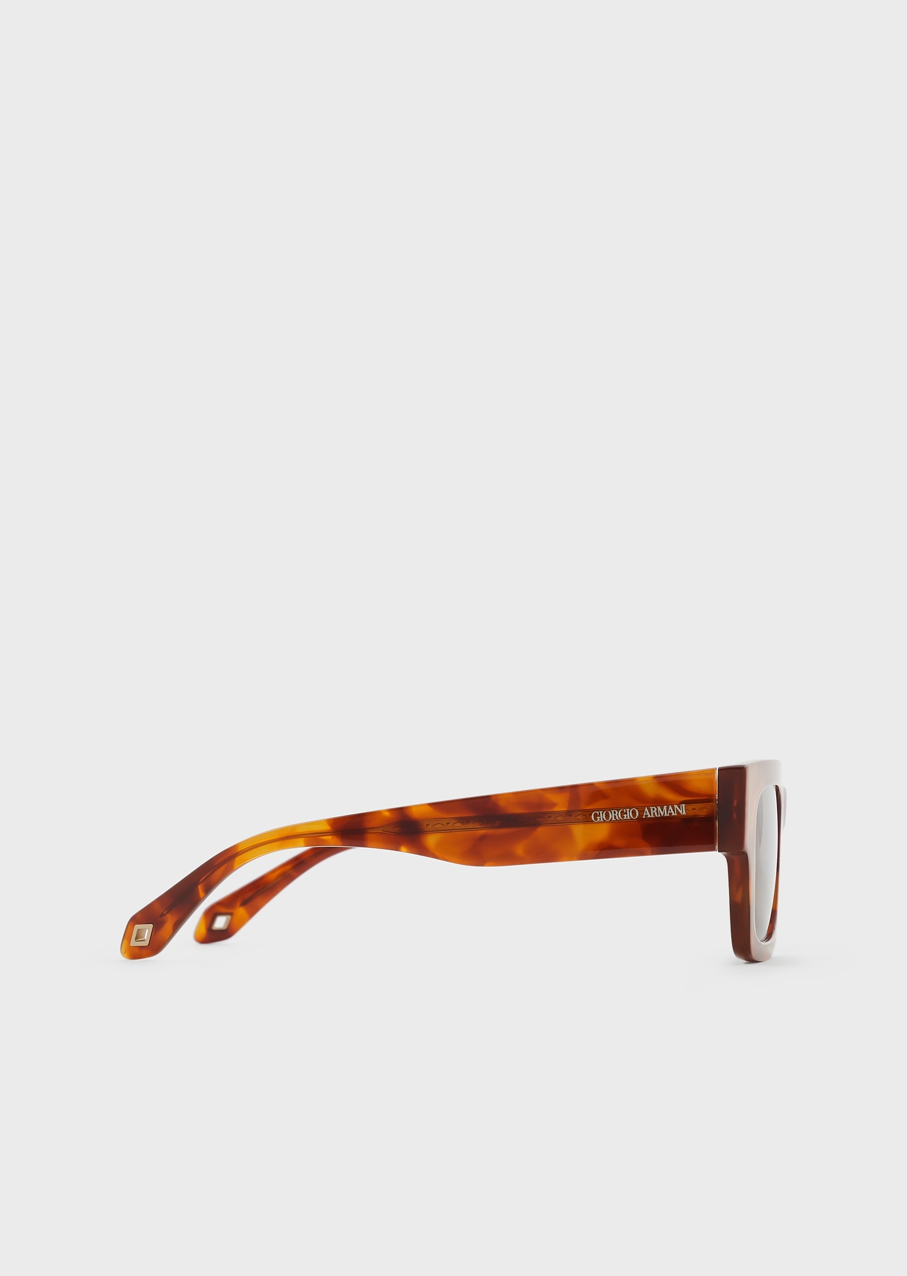 Giorgio Armani 斑纹粗框长方形太阳镜