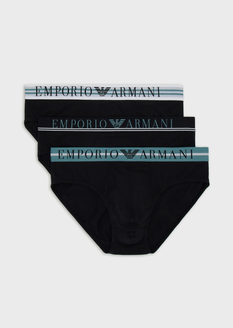 Emporio Armani 男士三条装纯棉三角内裤