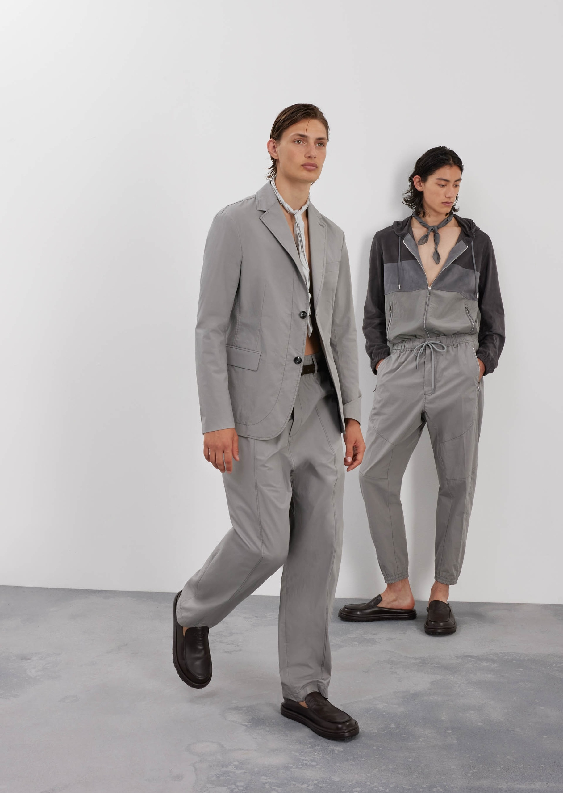 Emporio Armani 松紧裤腰棉质休闲裤