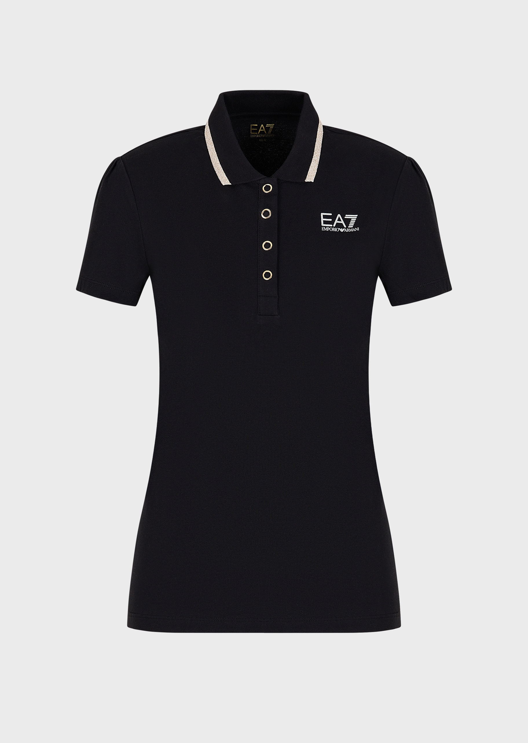 EA7 金色细节短袖Polo衫