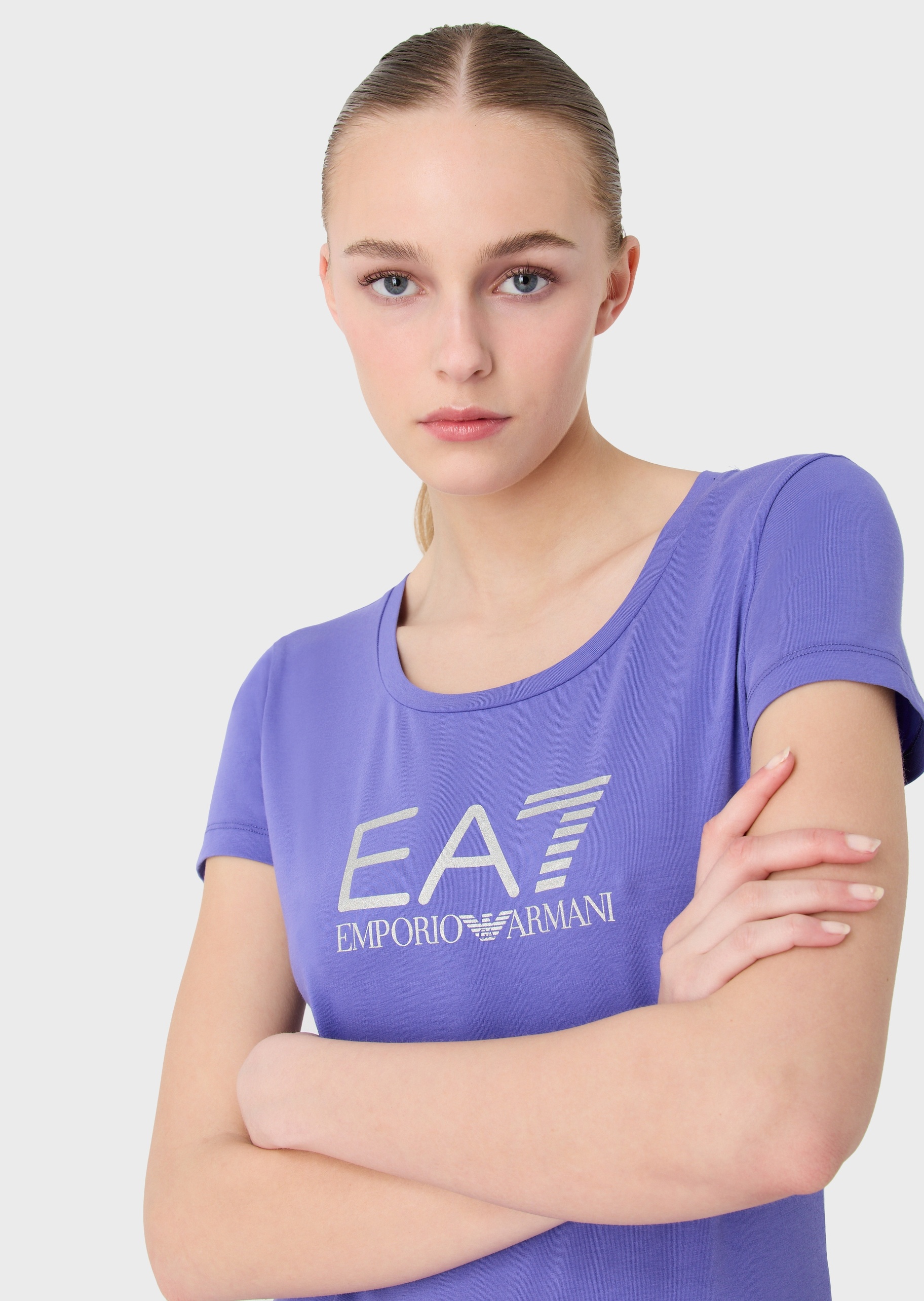 EA7 大标识修身短袖T恤