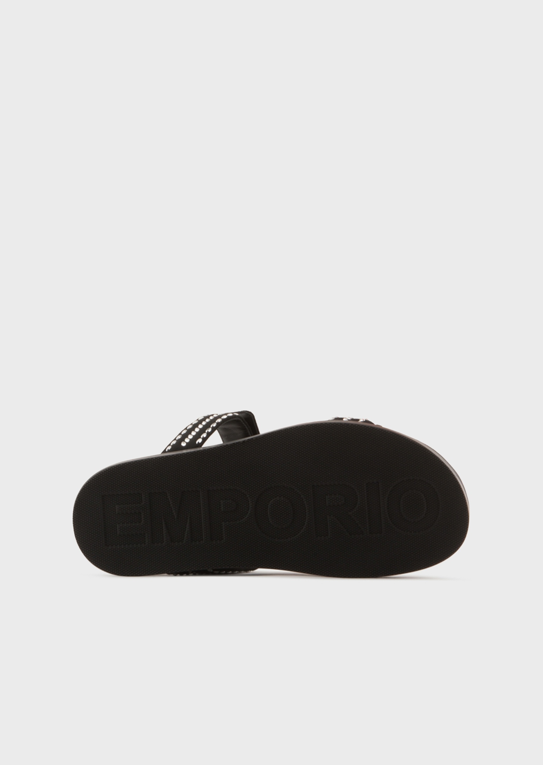 Emporio Armani 标识铆钉双带调节凉鞋