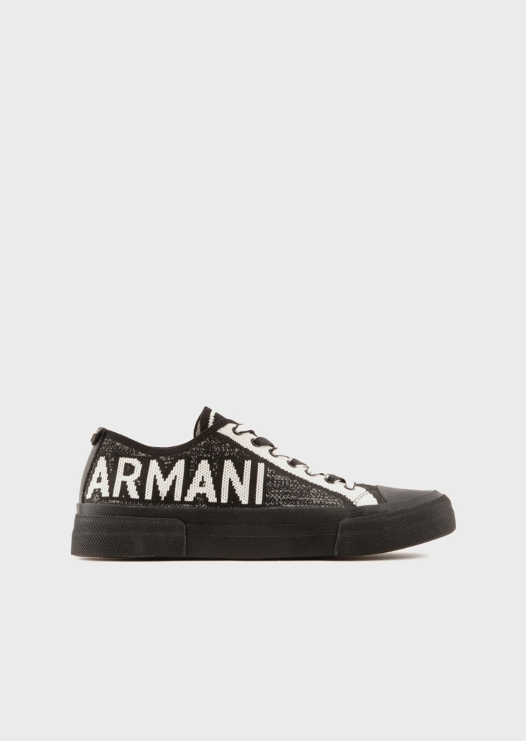 Emporio Armani 提花标识针织运动鞋