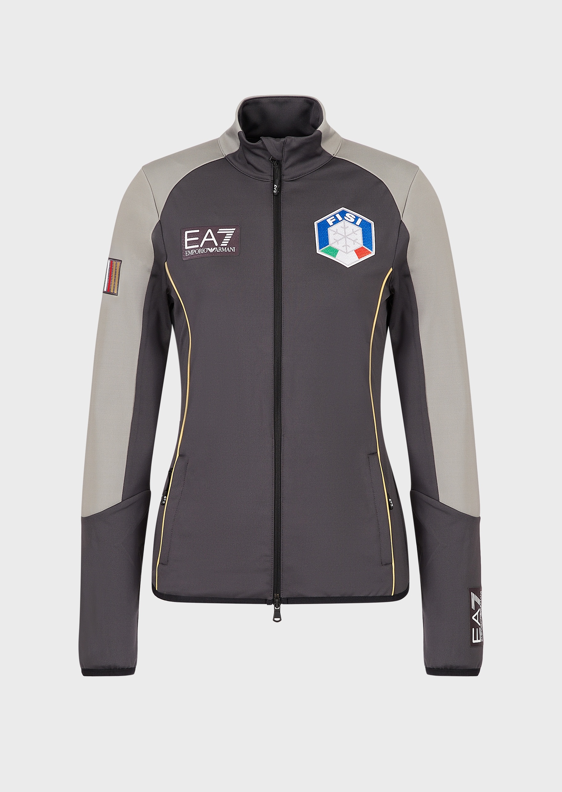 EA7 插肩拼接立领卫衣外套
