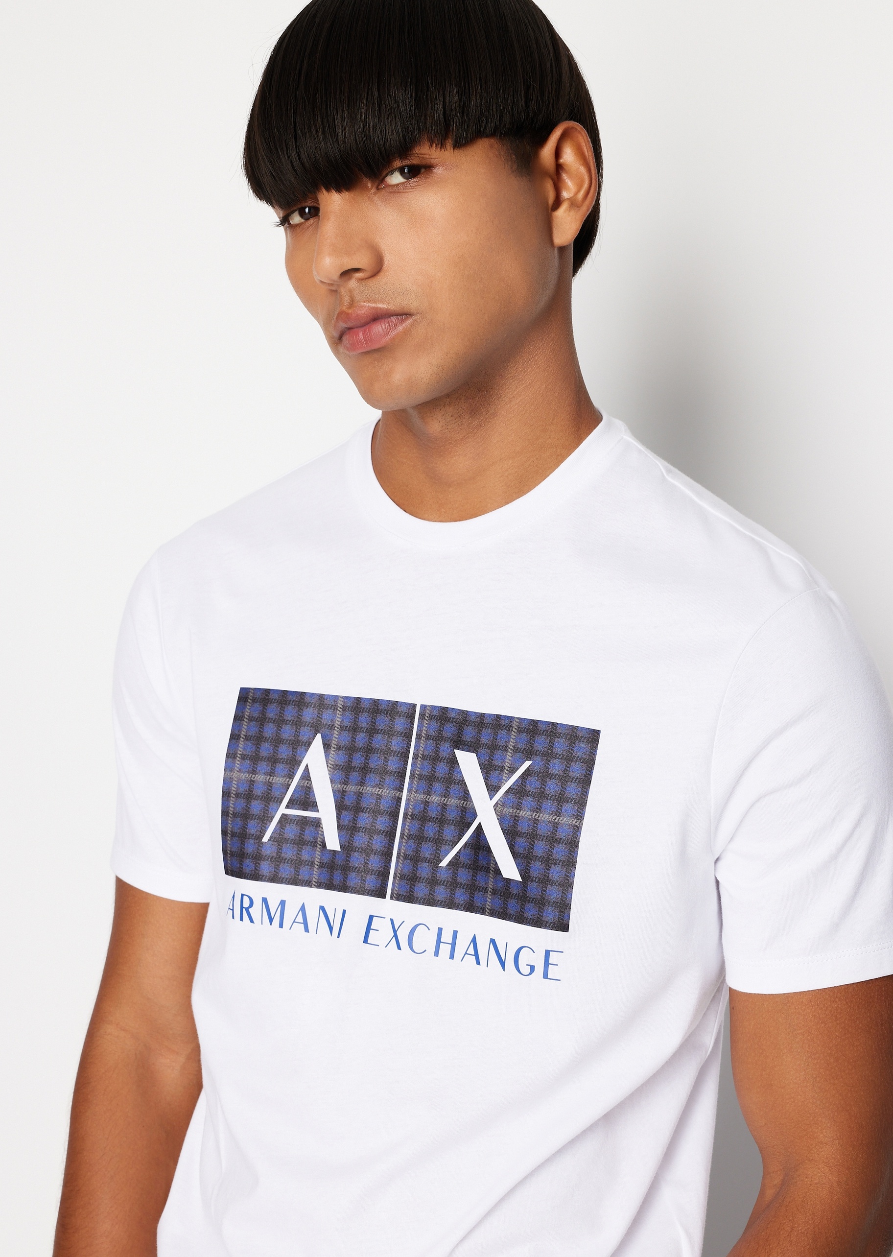 ARMANI EXCHANGE 男士圆领合身全棉短袖T恤