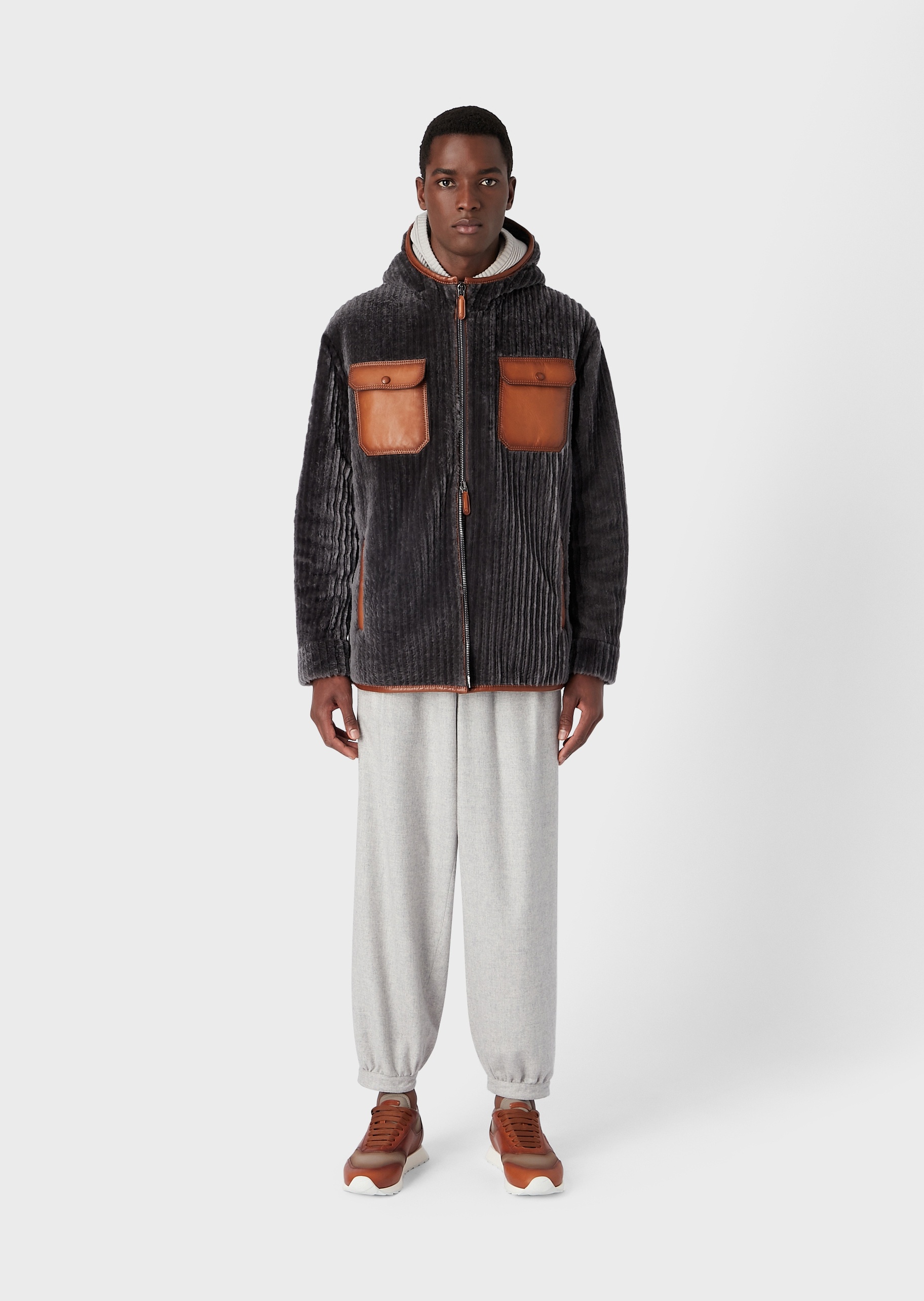 Giorgio Armani 渔夫罗纹针织夹克