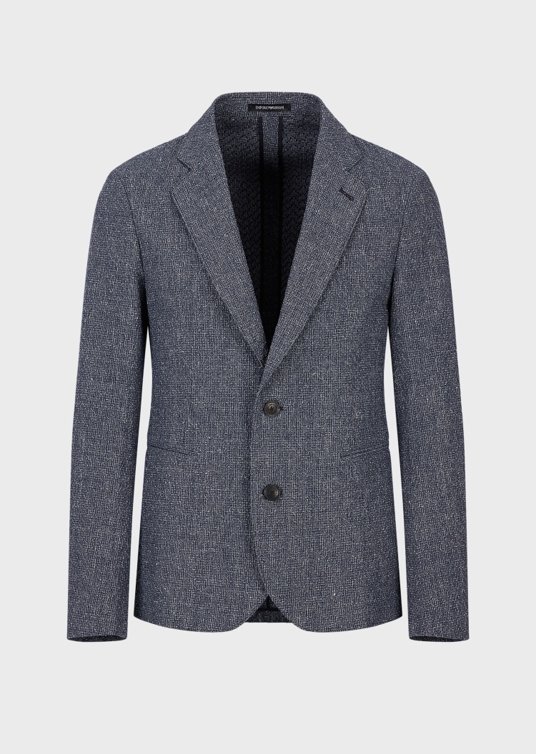 Emporio Armani 纹理单排扣西装外套