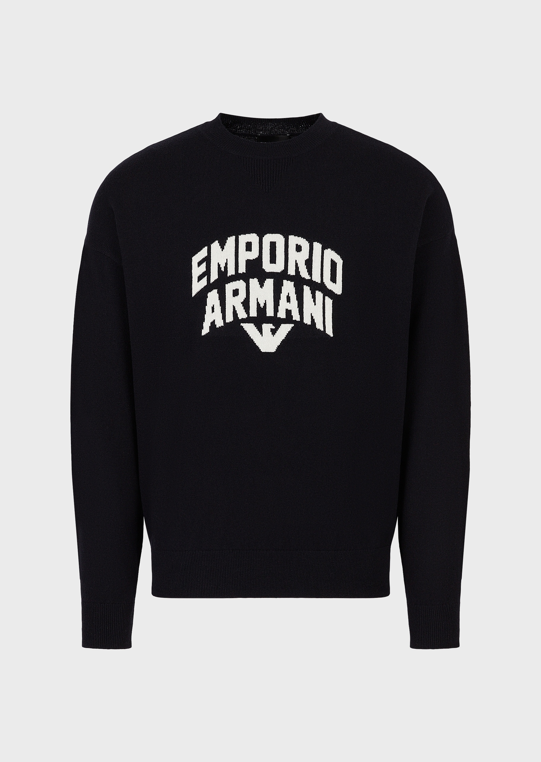 Emporio Armani 醒目提花纯羊毛衫