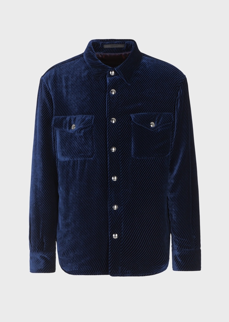 Giorgio Armani 斜纹天鹅绒填充棉服