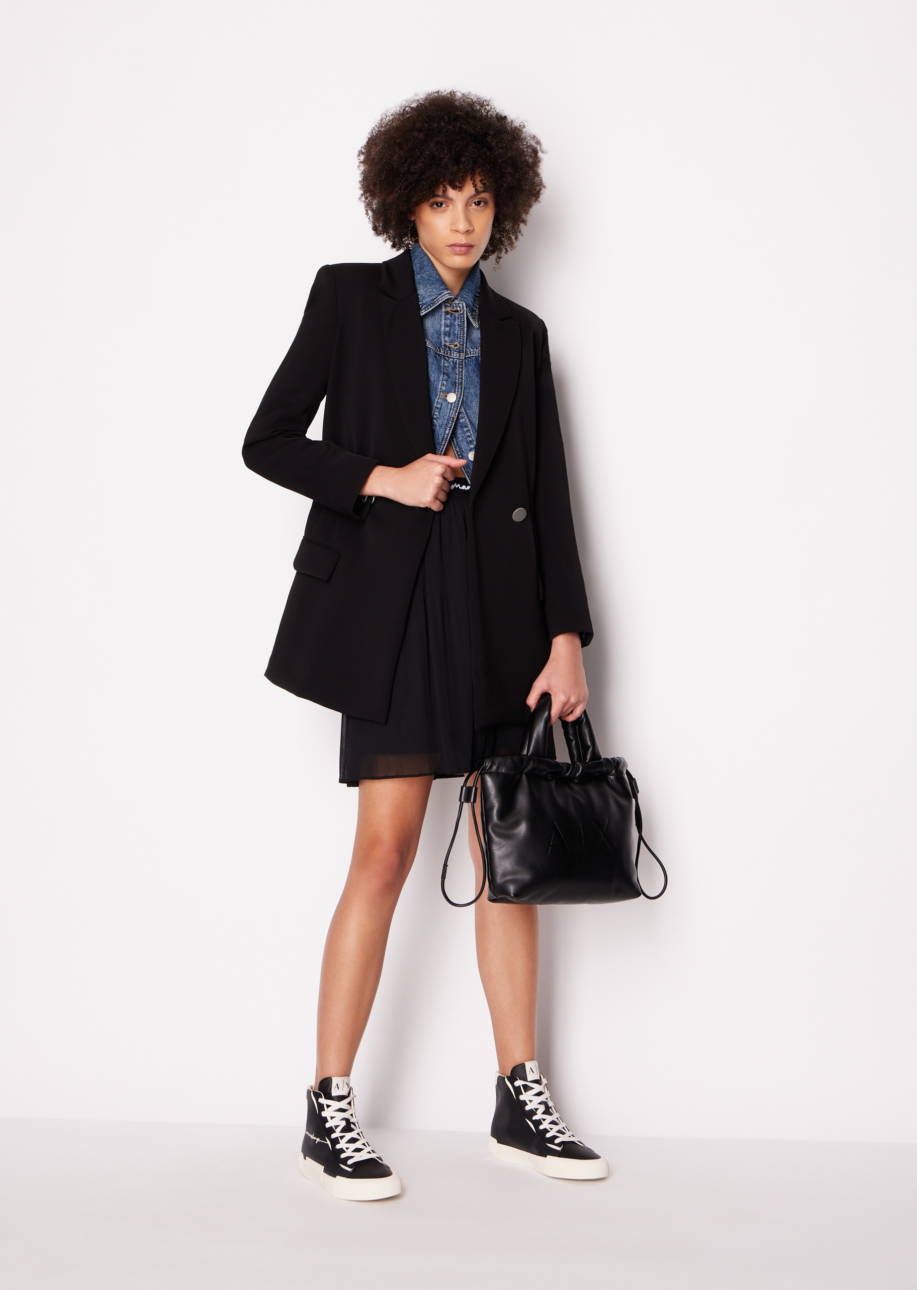 ARMANI EXCHANGE 女士修身全棉牛仔短外套