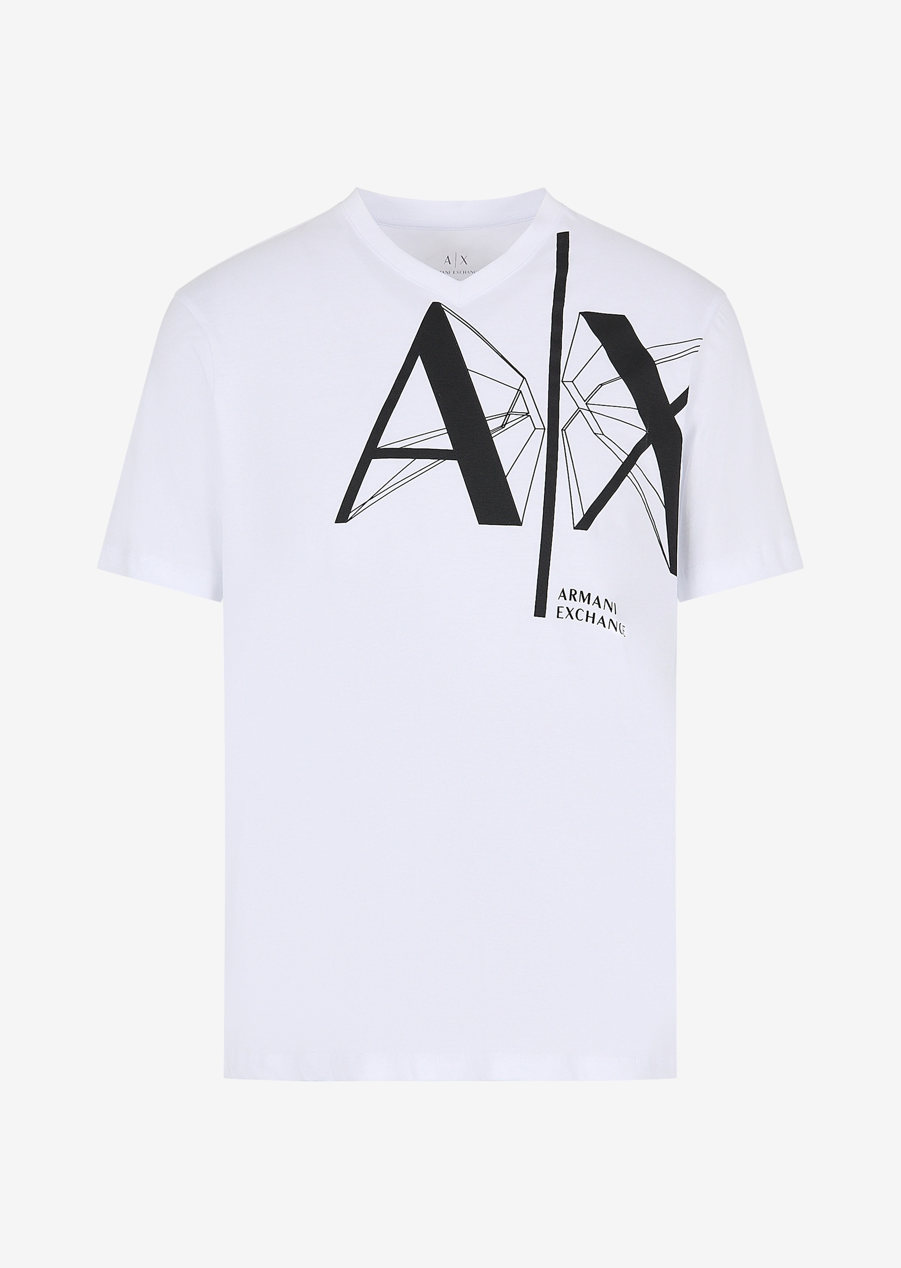 ARMANI EXCHANGE 男士V领合身全棉短袖T恤