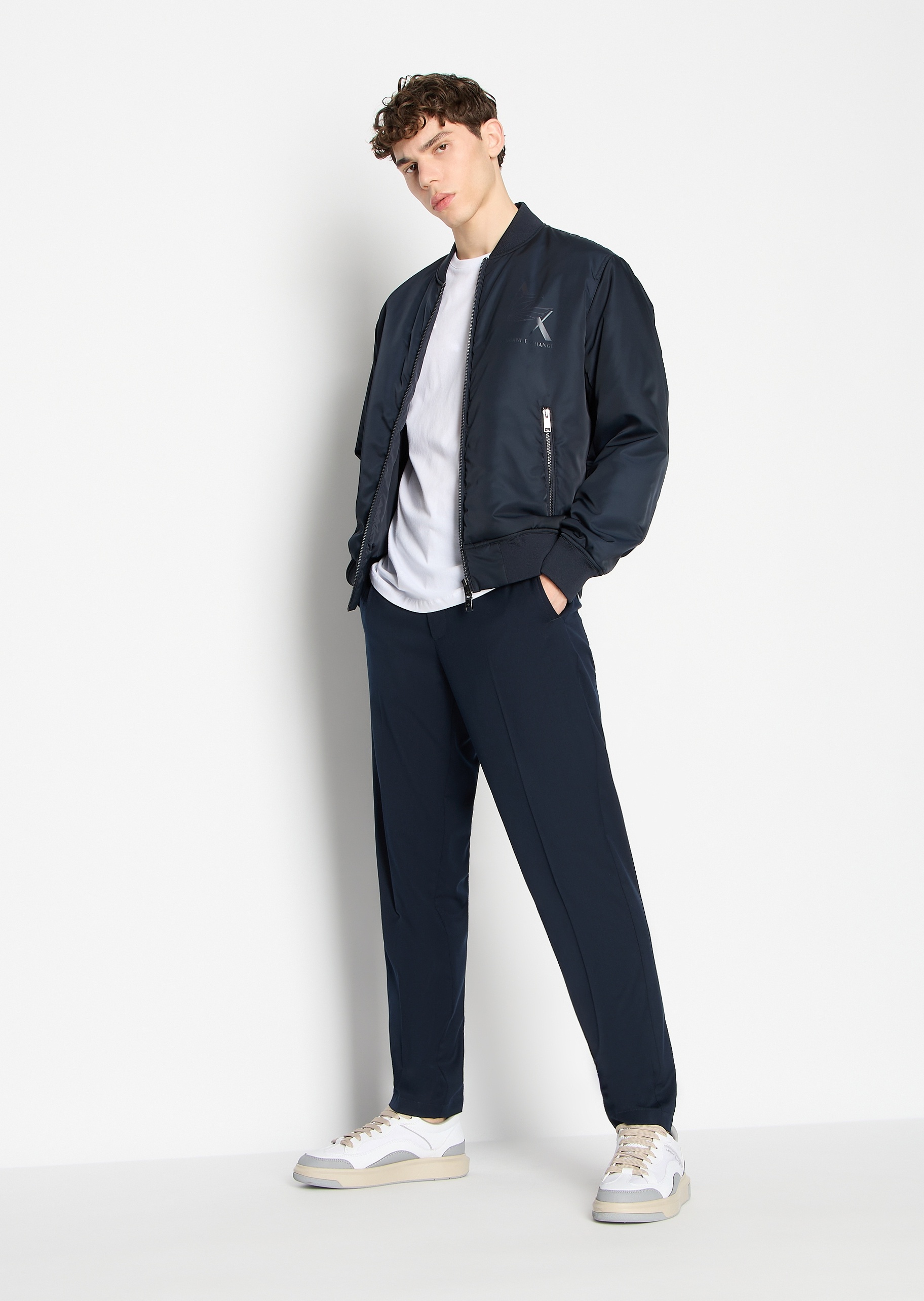 ARMANI EXCHANGE 男士圆领修身全棉短袖T恤