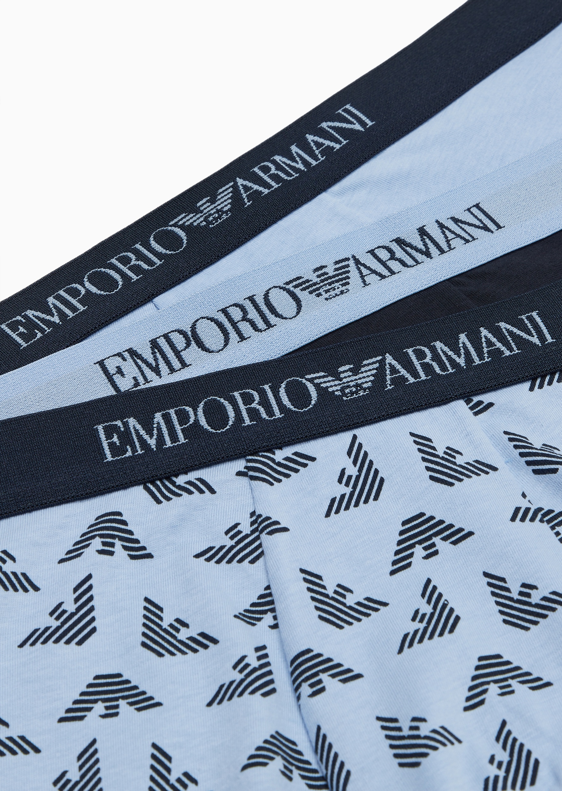 Emporio Armani 男士全棉修身平角三条装内裤套装