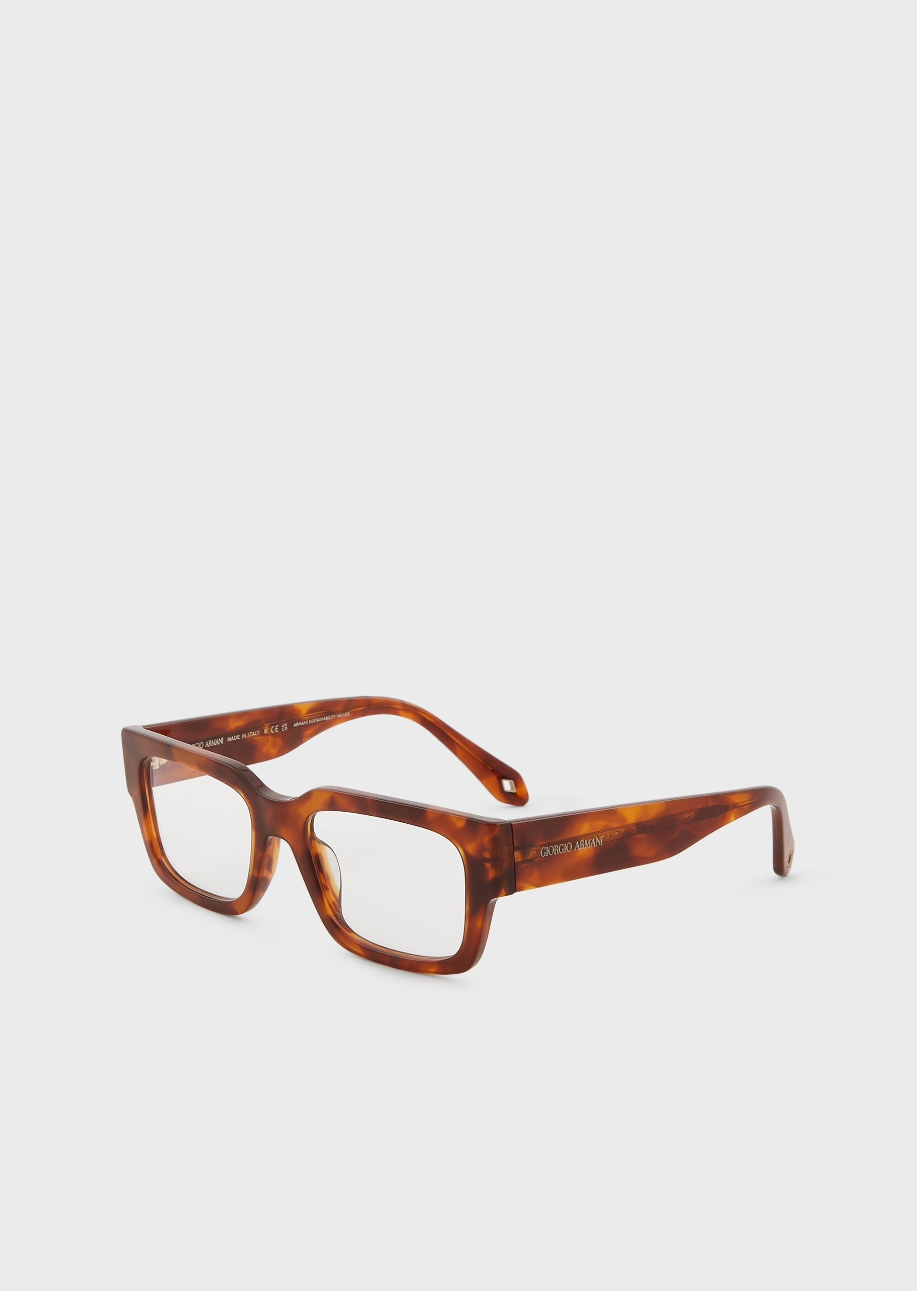 Giorgio Armani 男士时尚斑纹方形光学眼镜