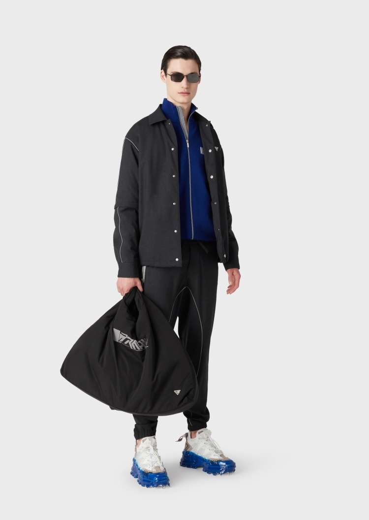 Emporio Armani 滚边潮流束脚休闲裤